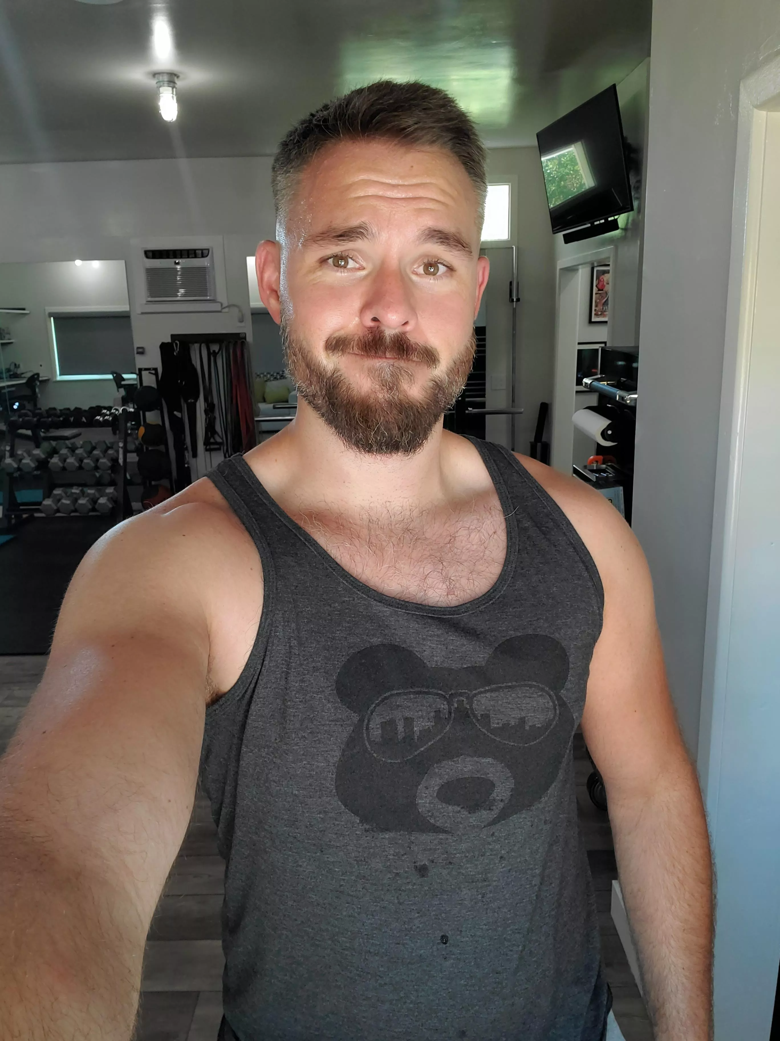 Post Work Out Selfie With My Bear Tank ;)