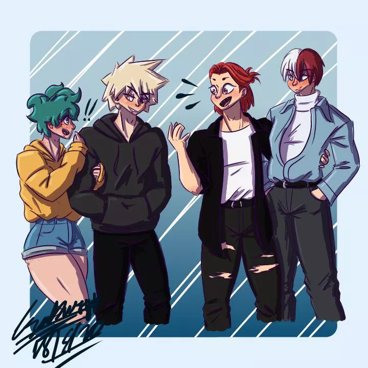 They Had A Double Date!! (By @NonBinaryDiluc) | BakuDeku And TodoKiri | My Hero Academia