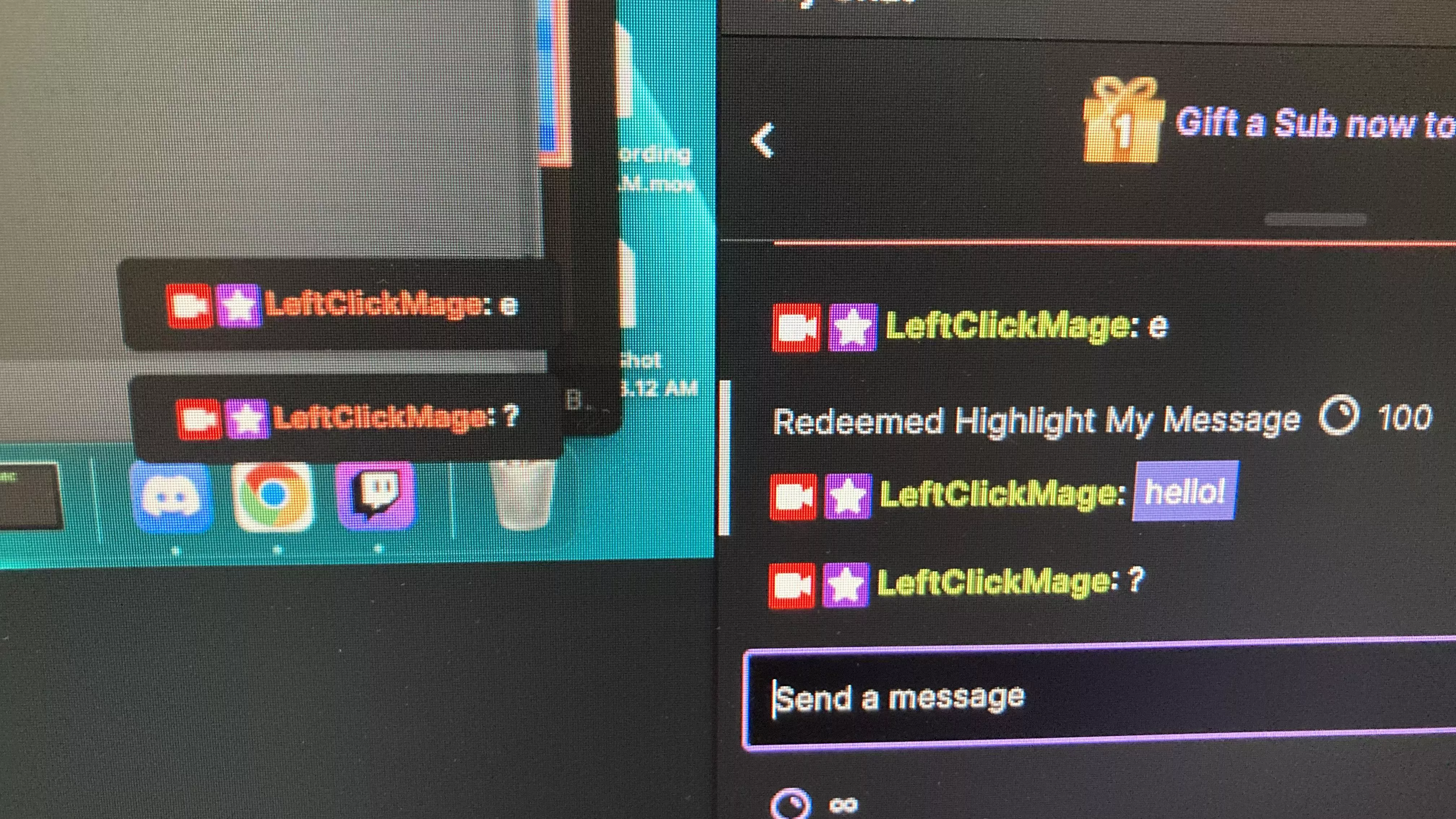 Why does highlighted text not show up in twitch studio chat?