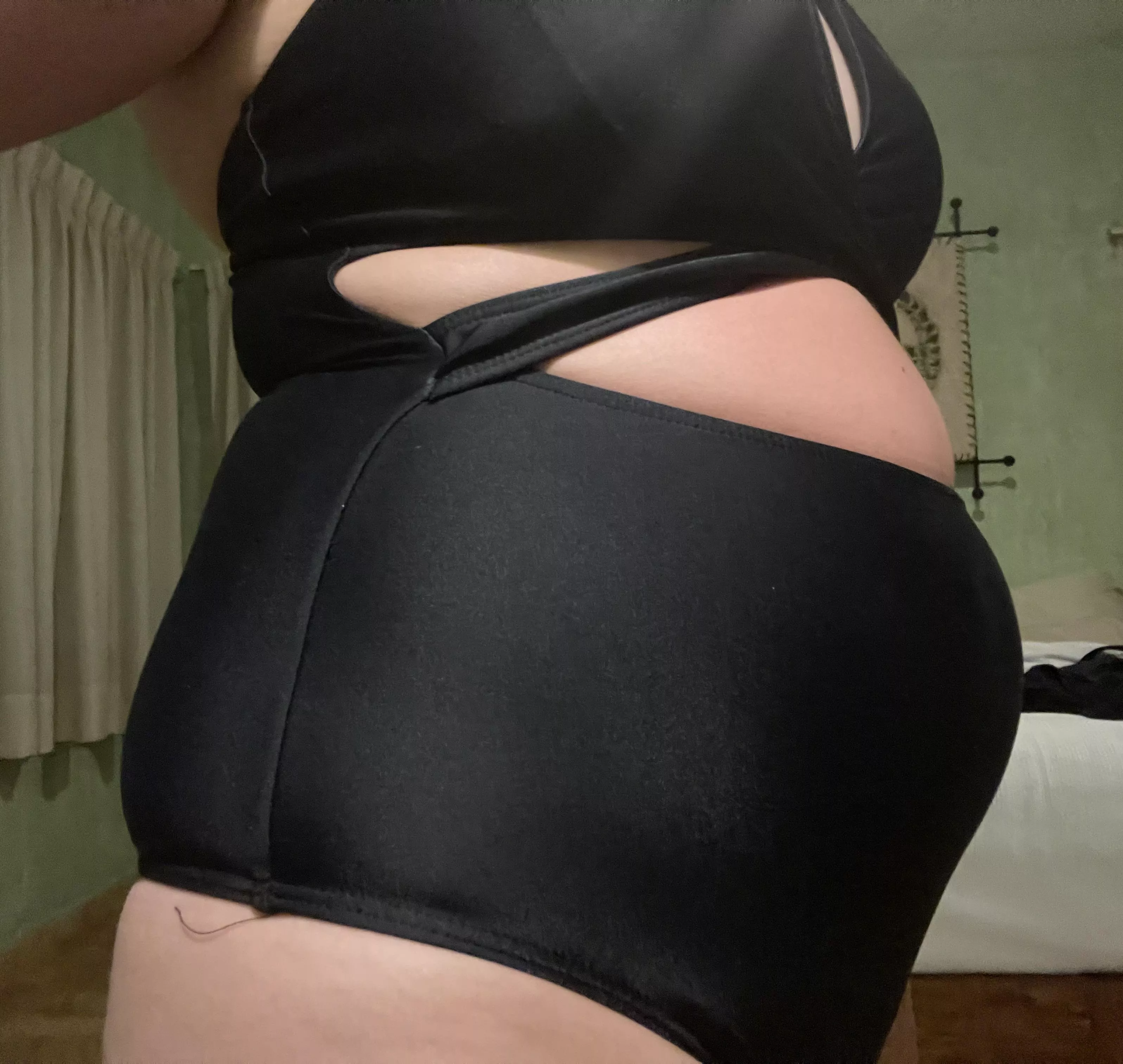 How close is this to looking like a maternity swimsuit?