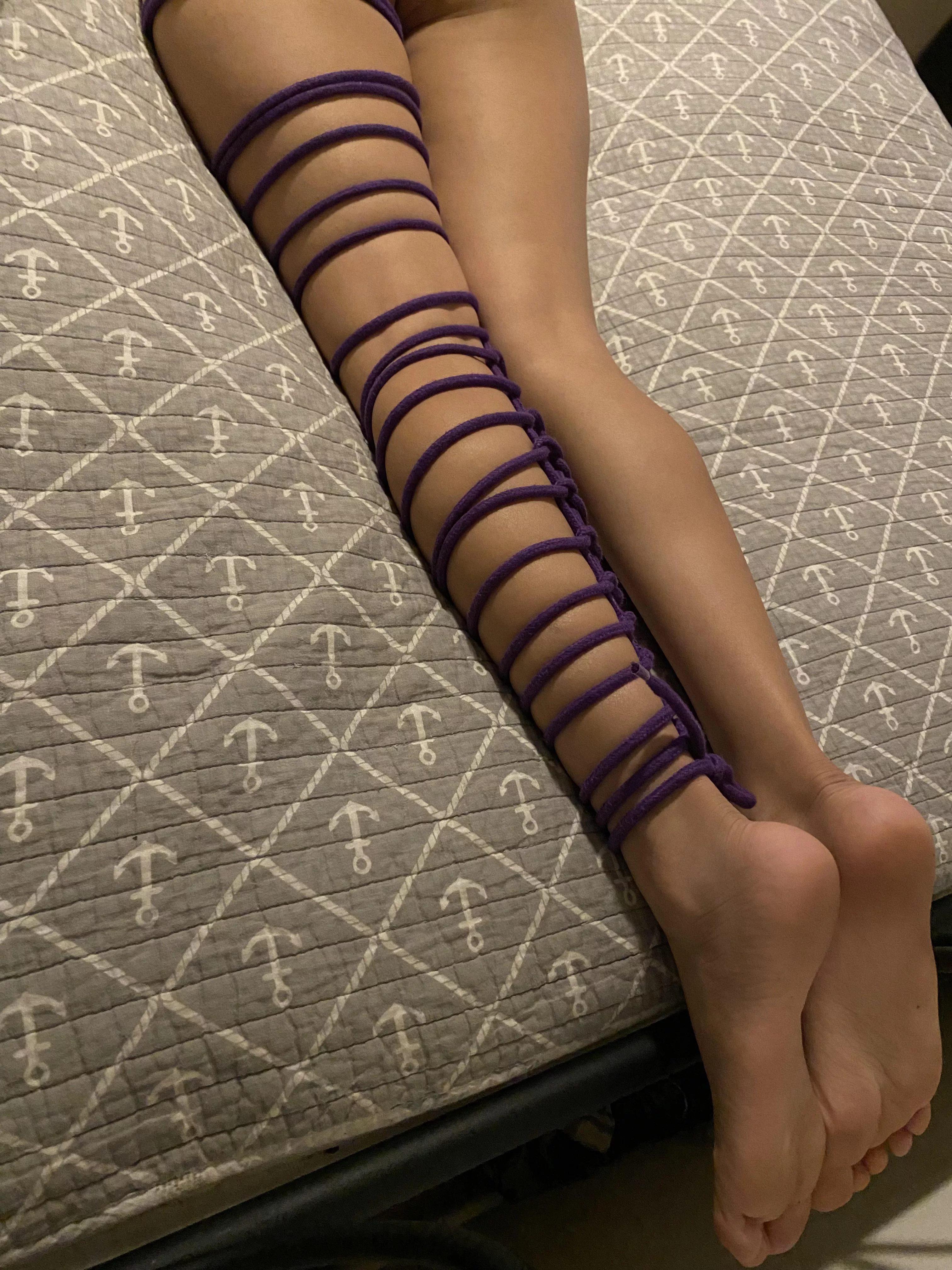 How would you tie up my legs?