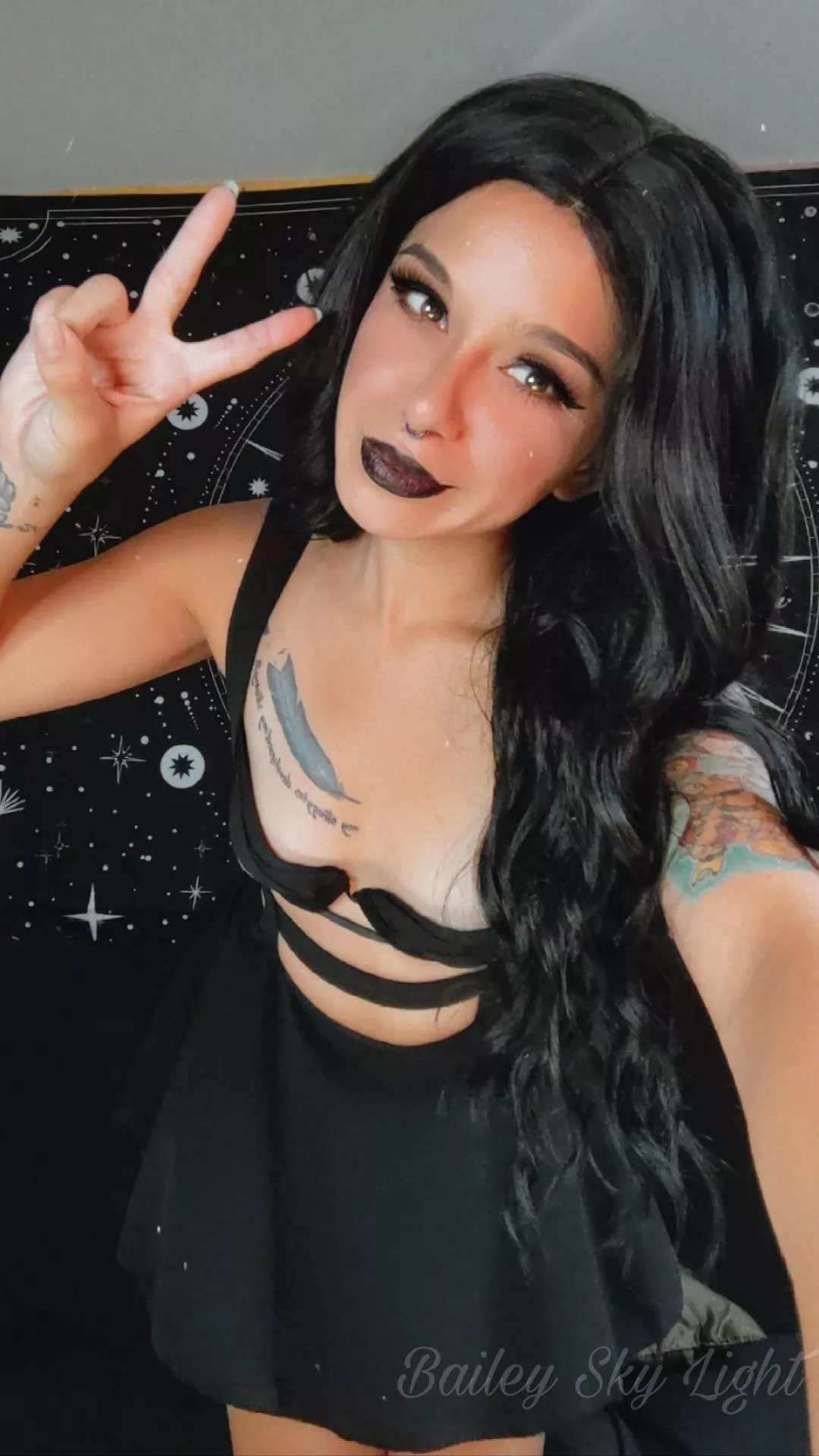 A little smile from a little goth girl