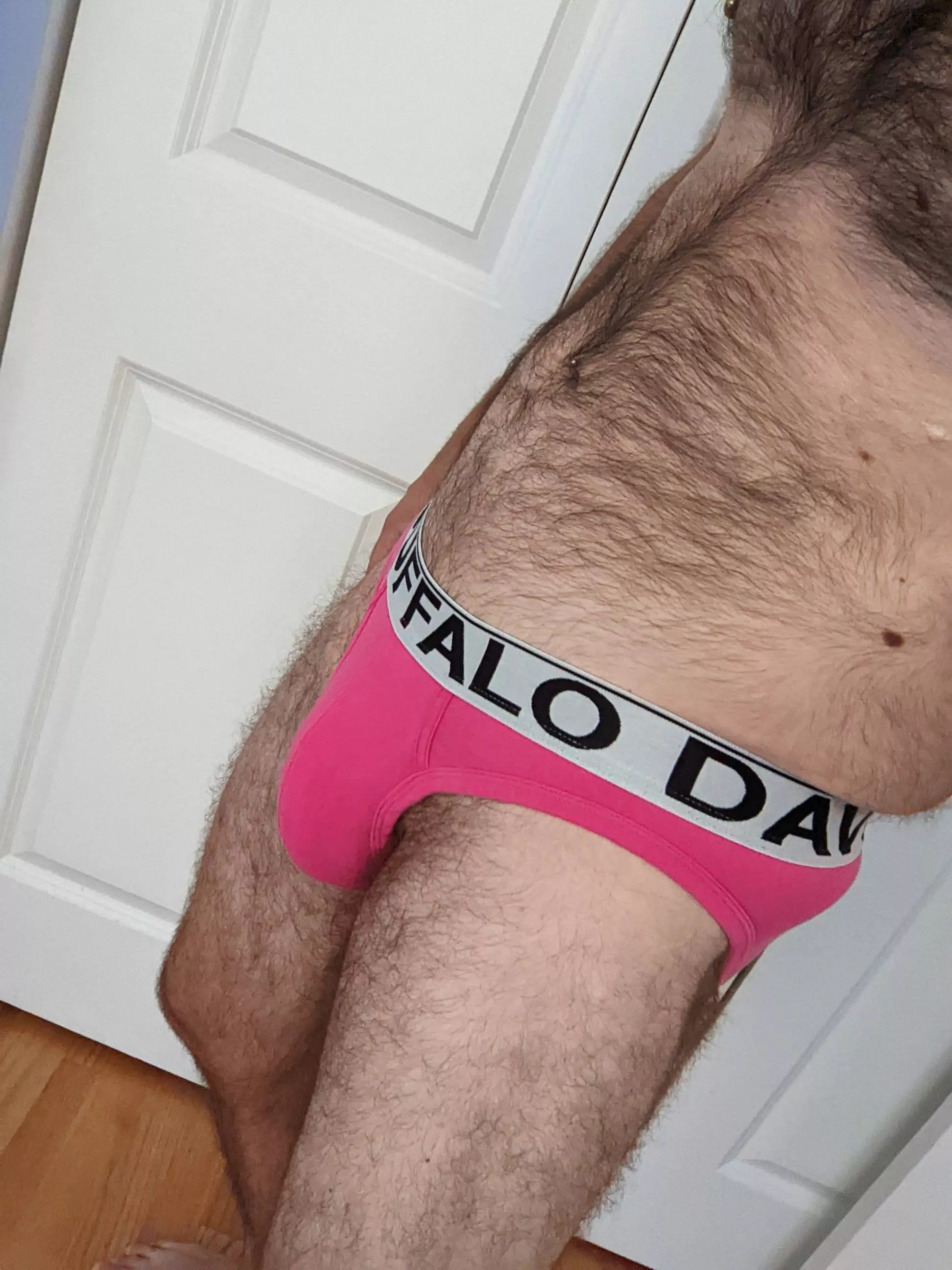 In my pink underwear