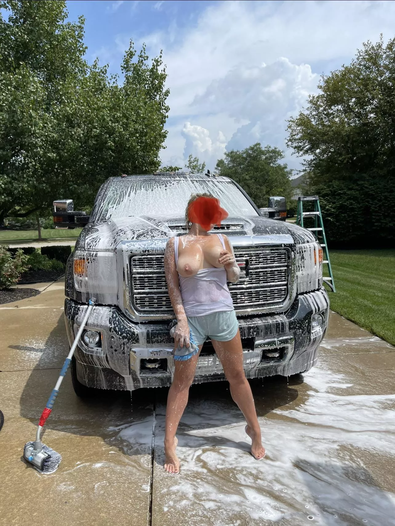 Love washing his truck.