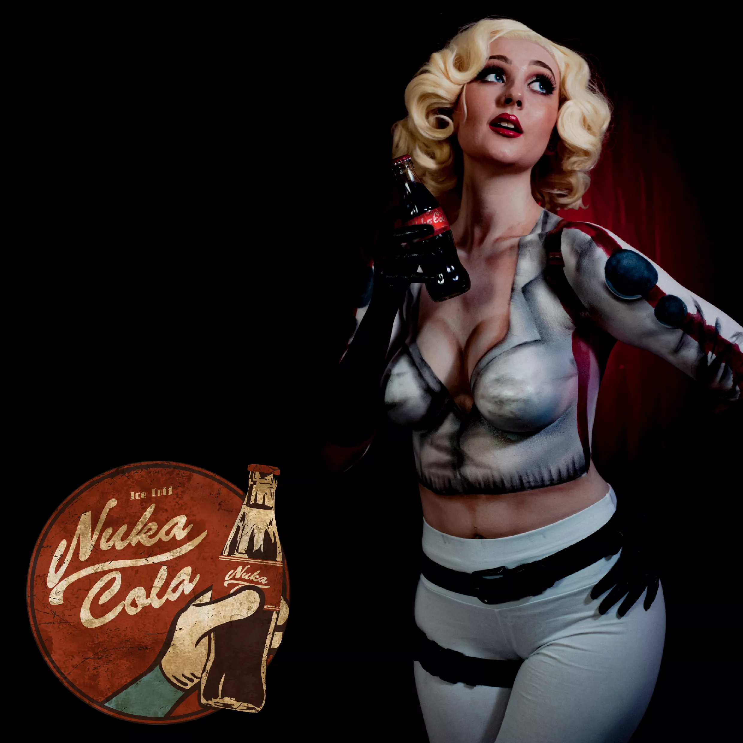 Nuka Cola Girl bodypainted by me on myself! I hope you like it!