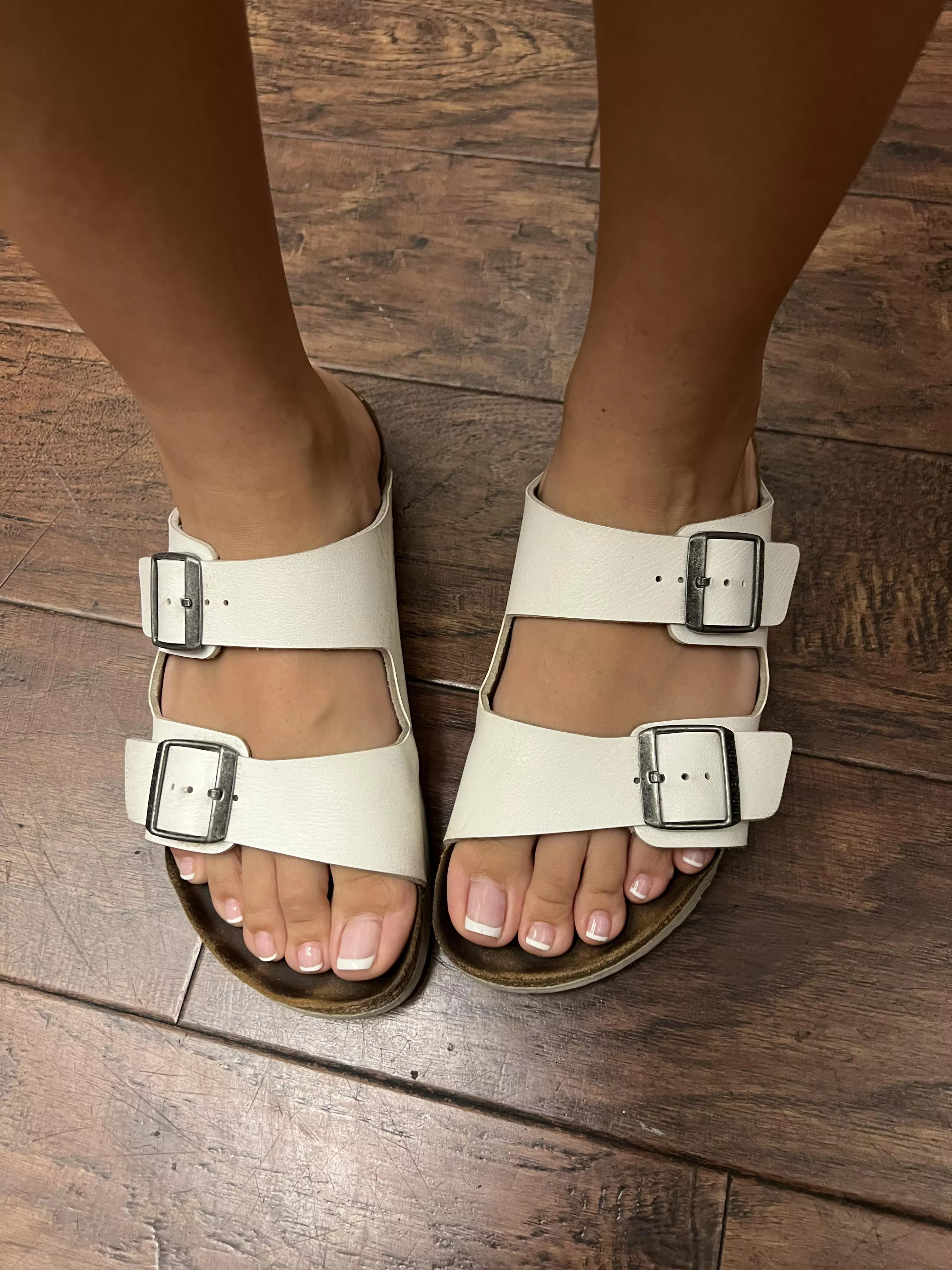 She stepped out wearing these & told me to take a pic. Now Iâ€™m all horny going into the officeâ€¦ Rate these Birkenstock feet?