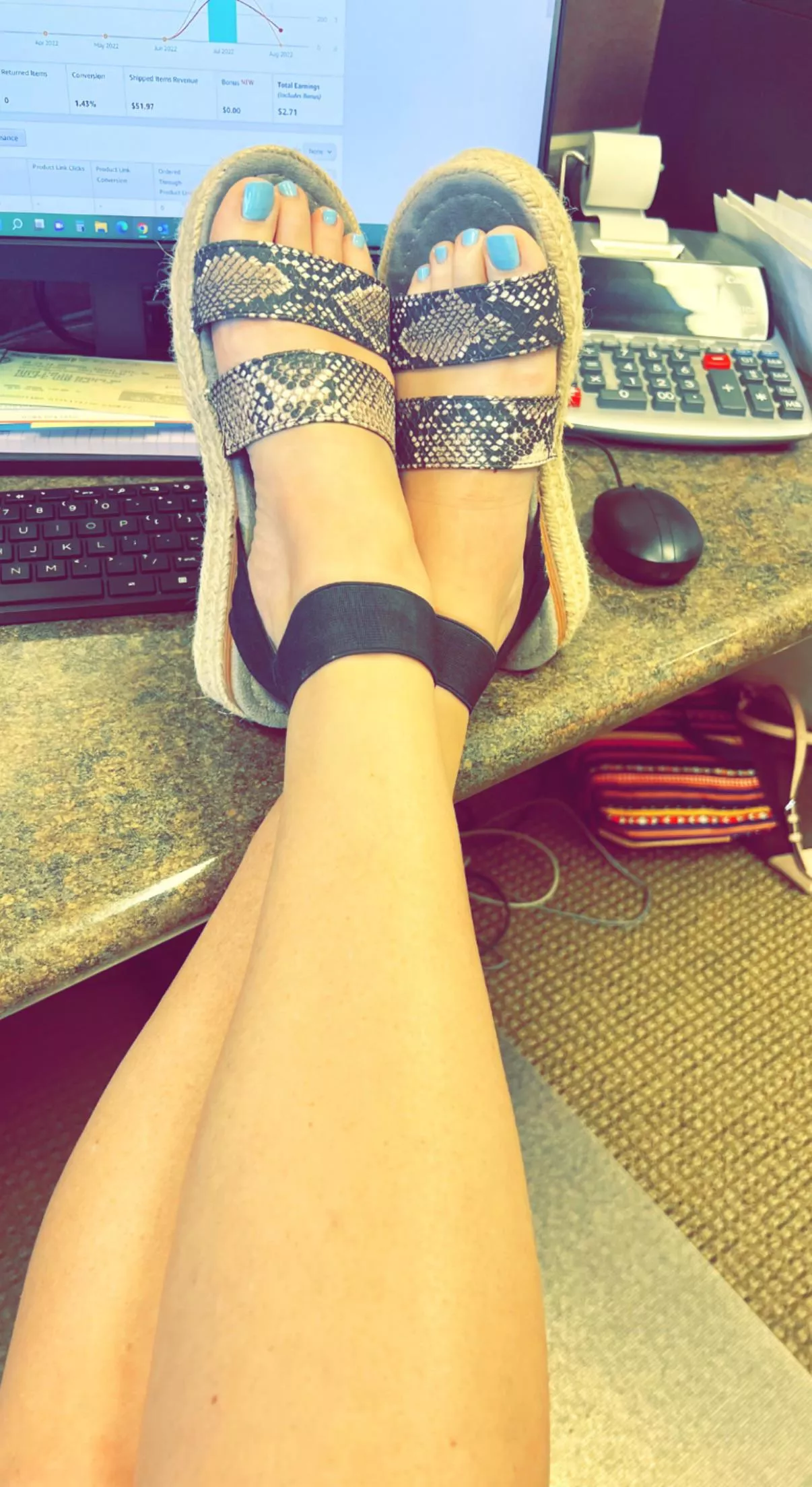 Slow day at workâ€¦. Tell me something you think would open these legs.