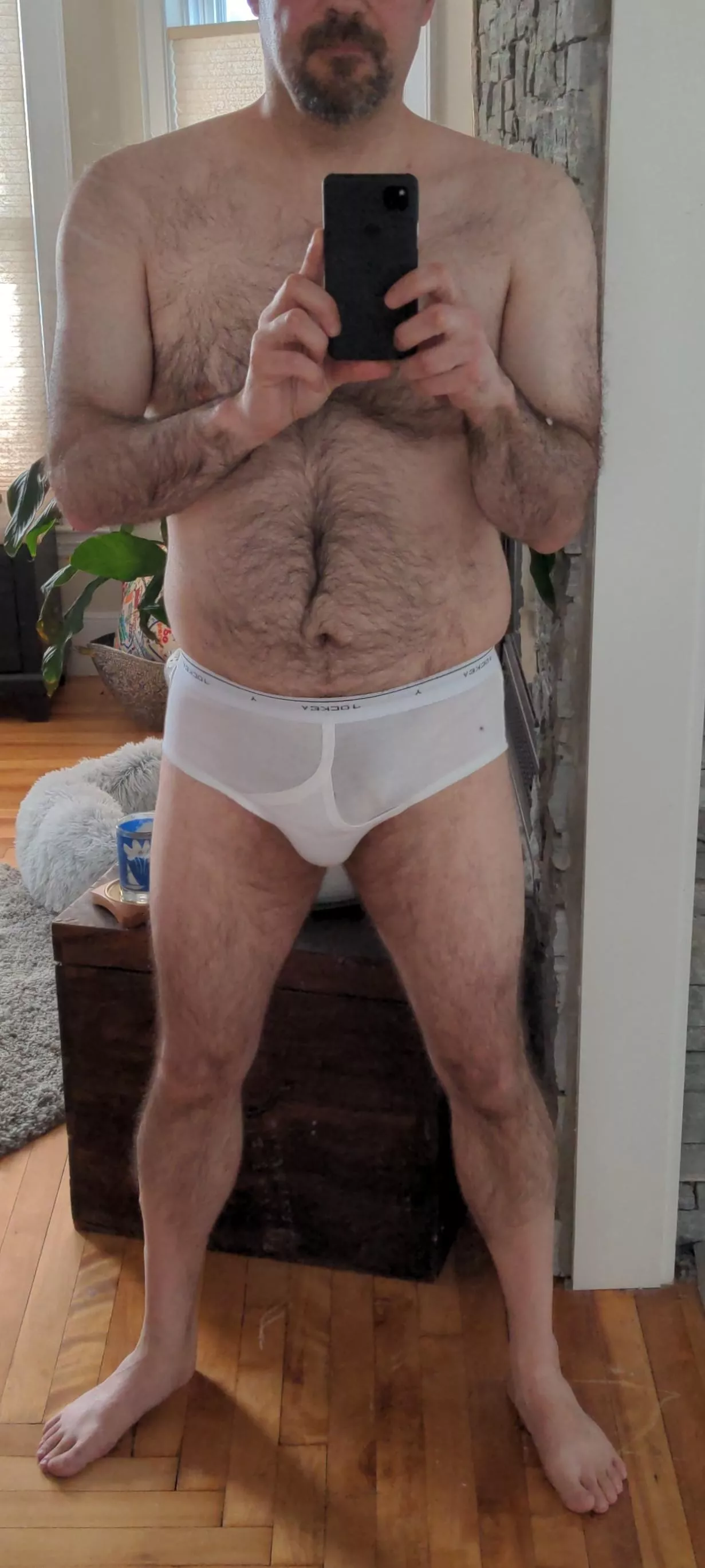 Average guy in tighty whities