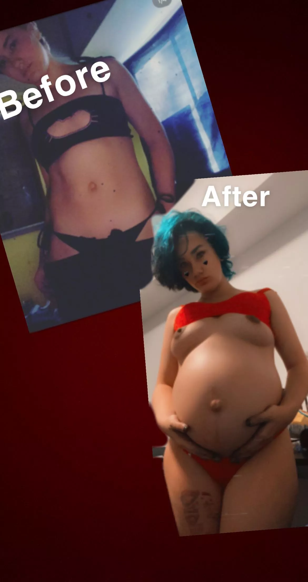 Before and after getting pregnant