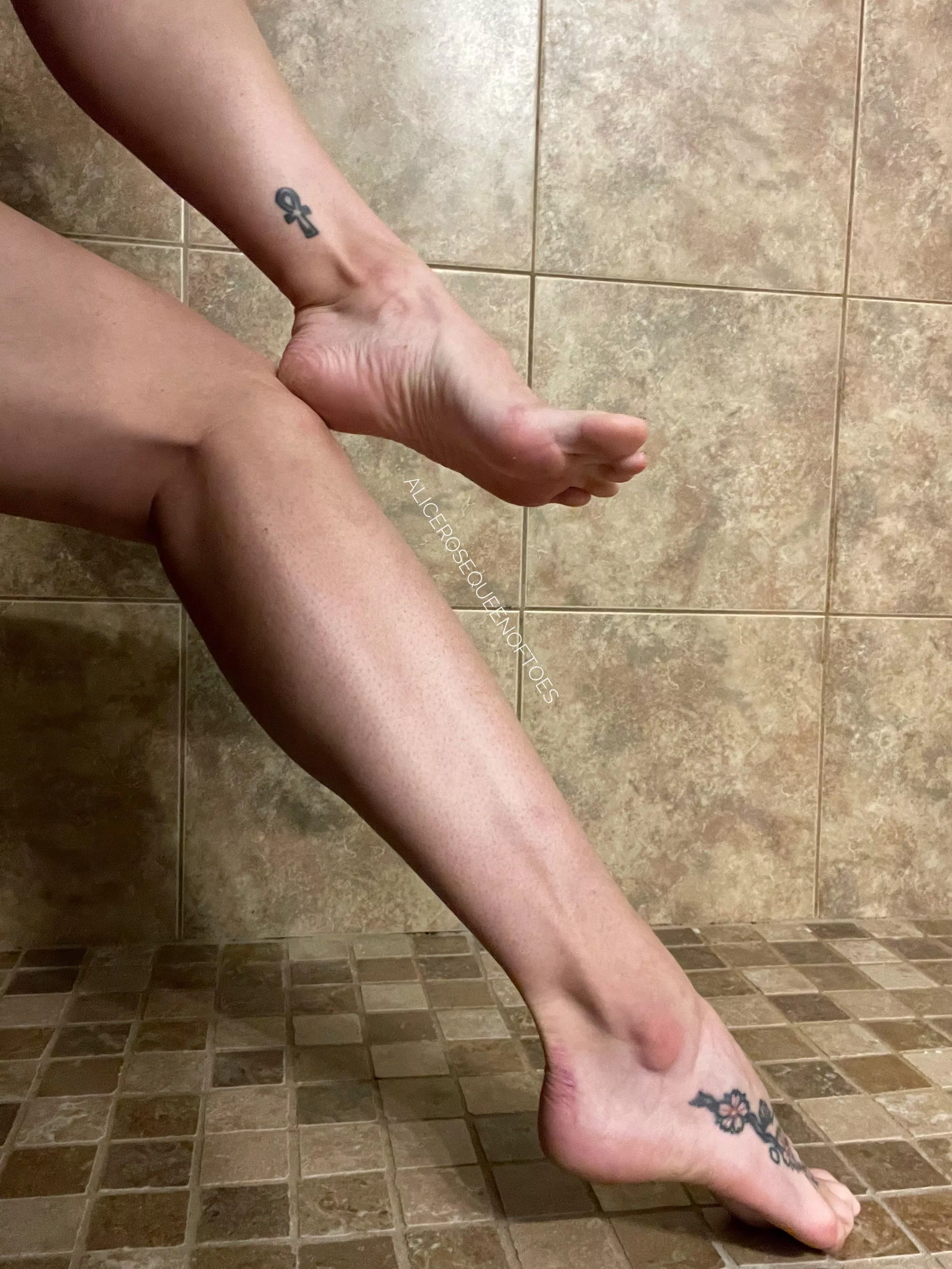 Getting ready to wash these dirty feet in the shower, want to join me?