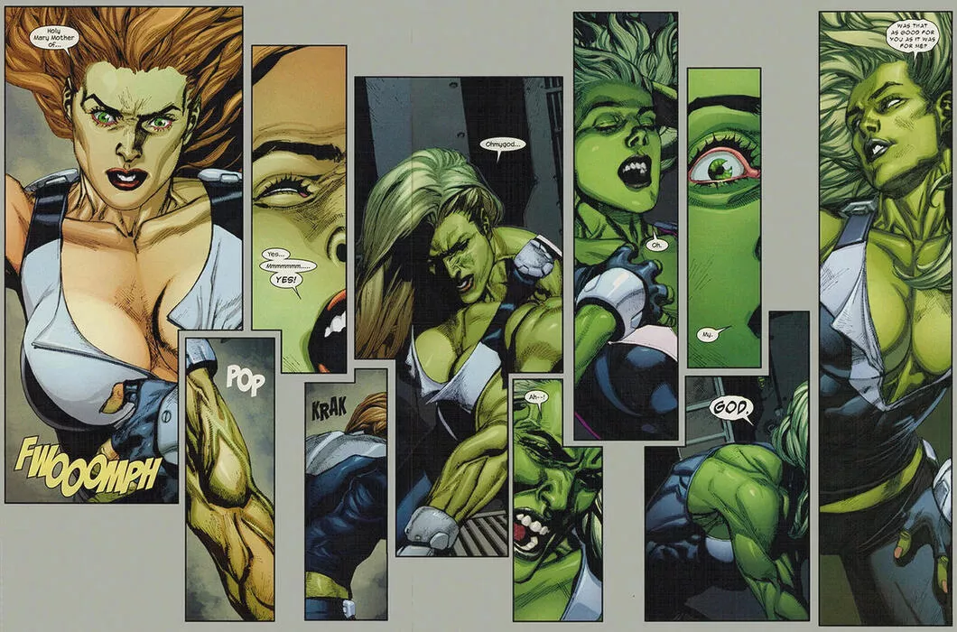 She-Hulk's Orgasmic Hulk-Out [Ultimate Hulk vs. Wolverine #4]