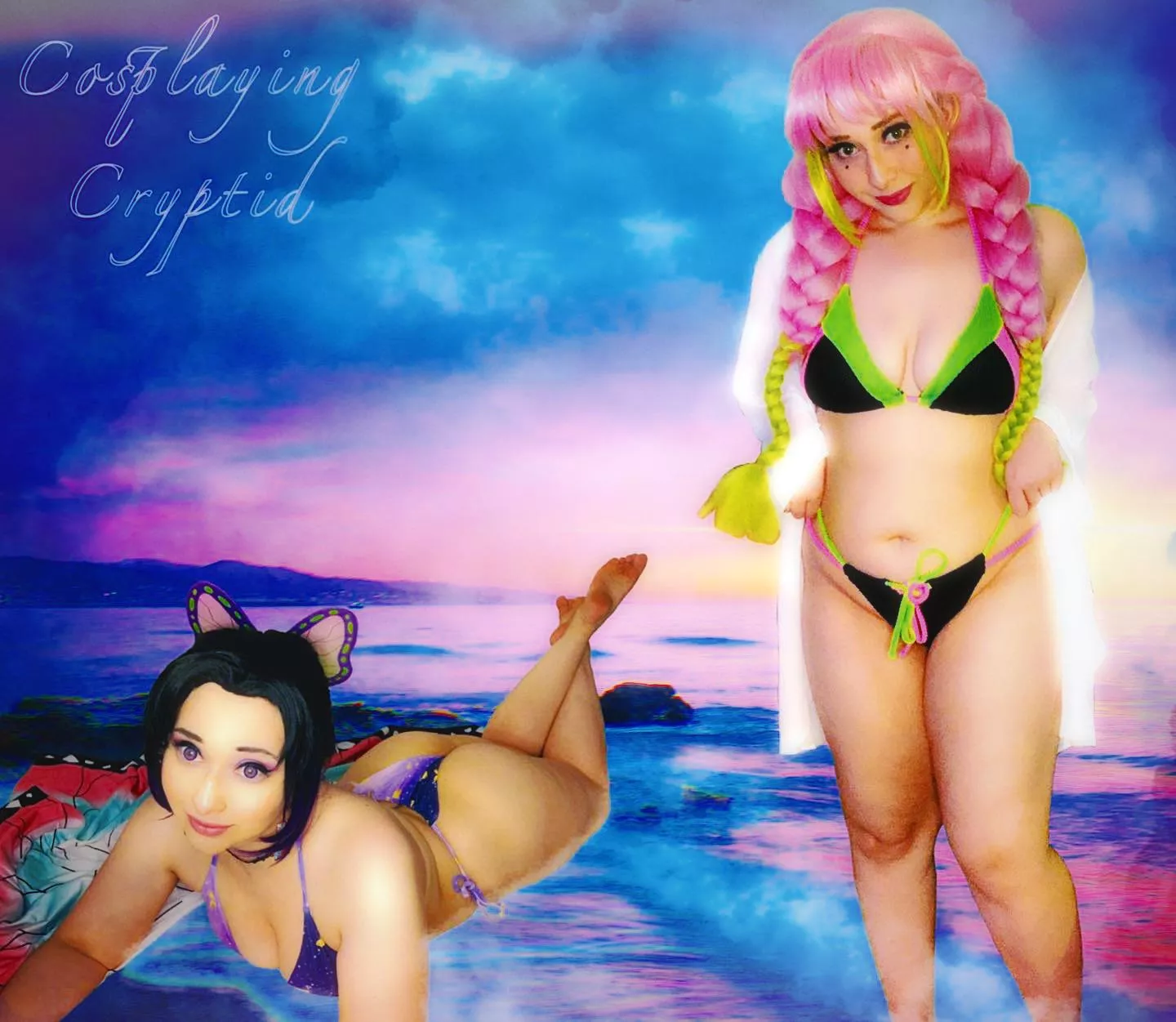 Shinobu & Mitsuri at the beach! :) by Cosplaying Cryptid