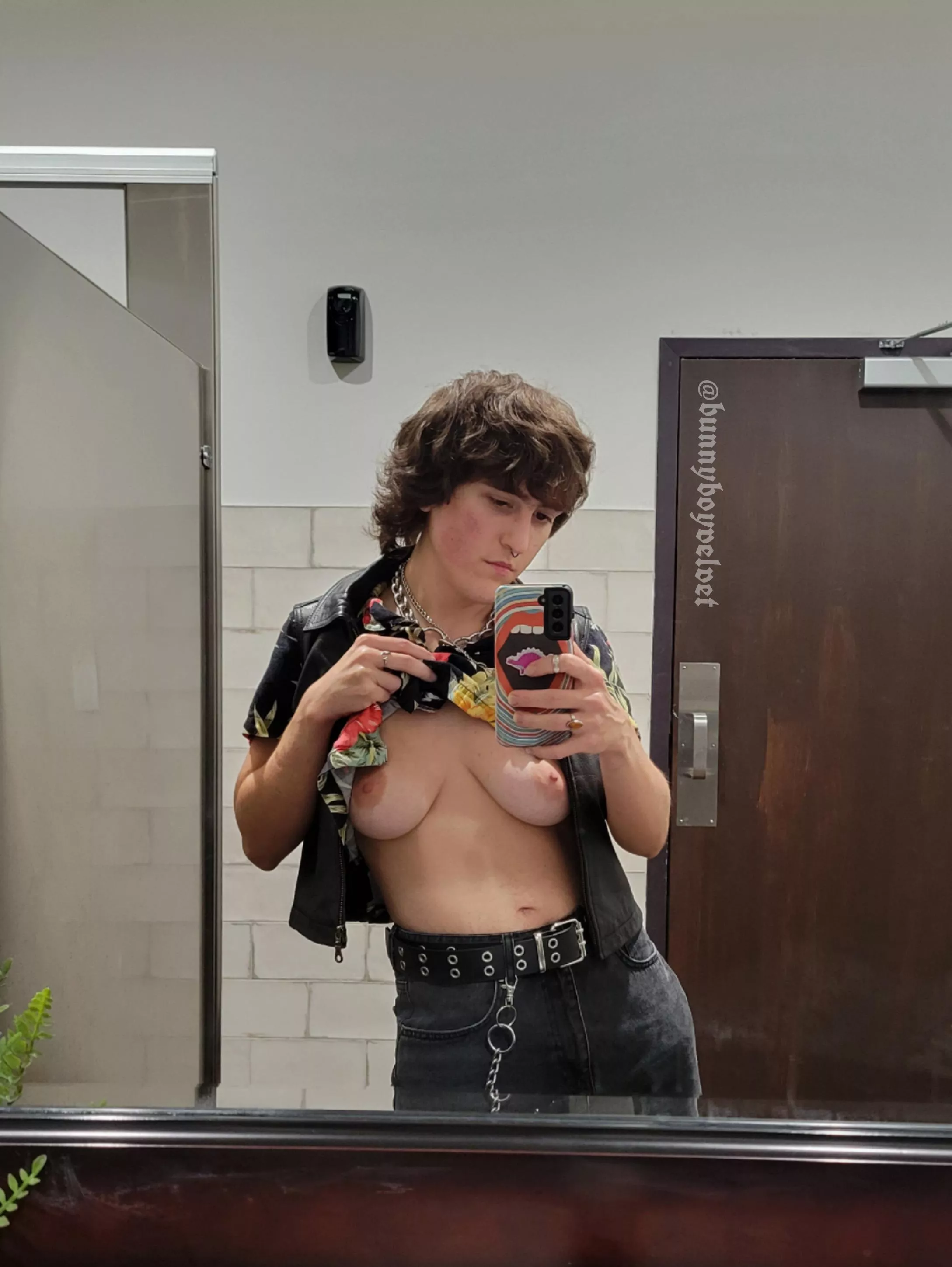 someone come get your boy, he won't stop taking tit pics in the women's restroom