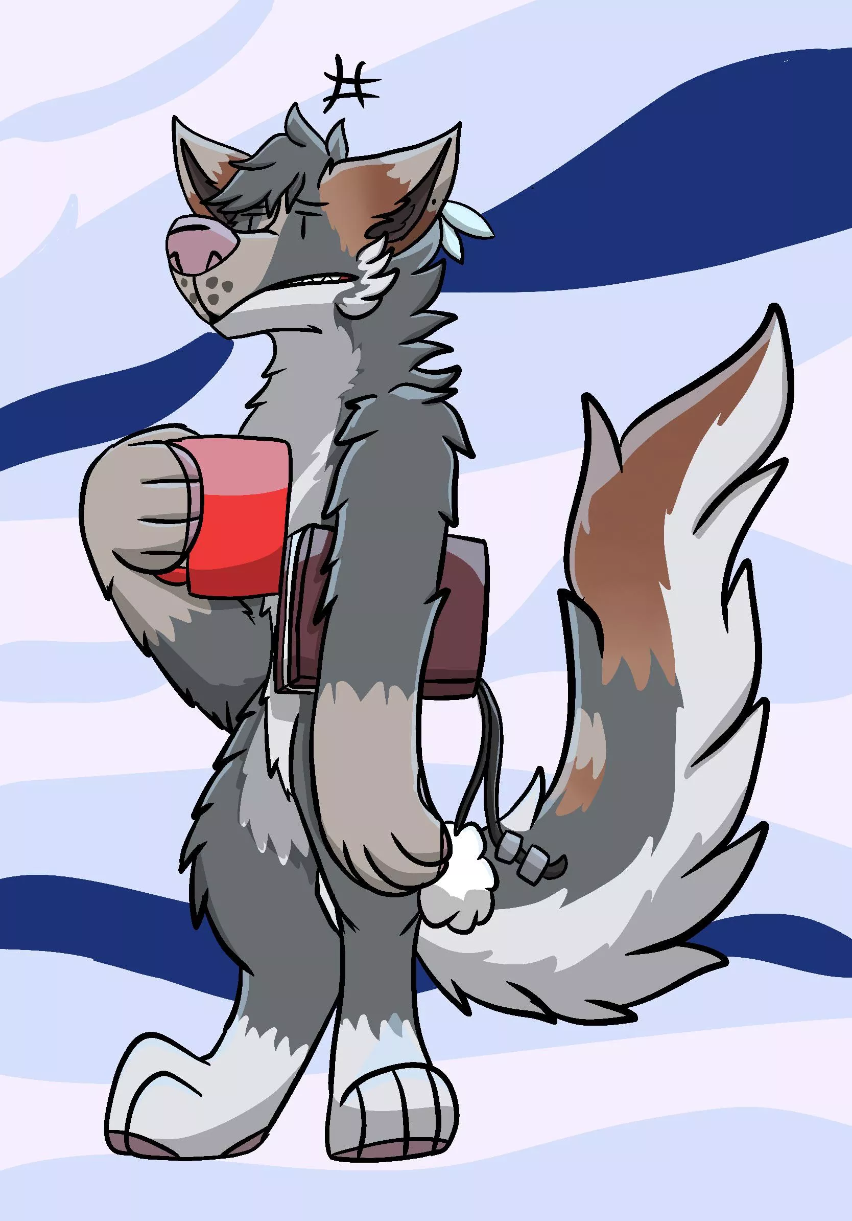 A chibi commission for WolfTamer | art by @jarperthewolf (me)