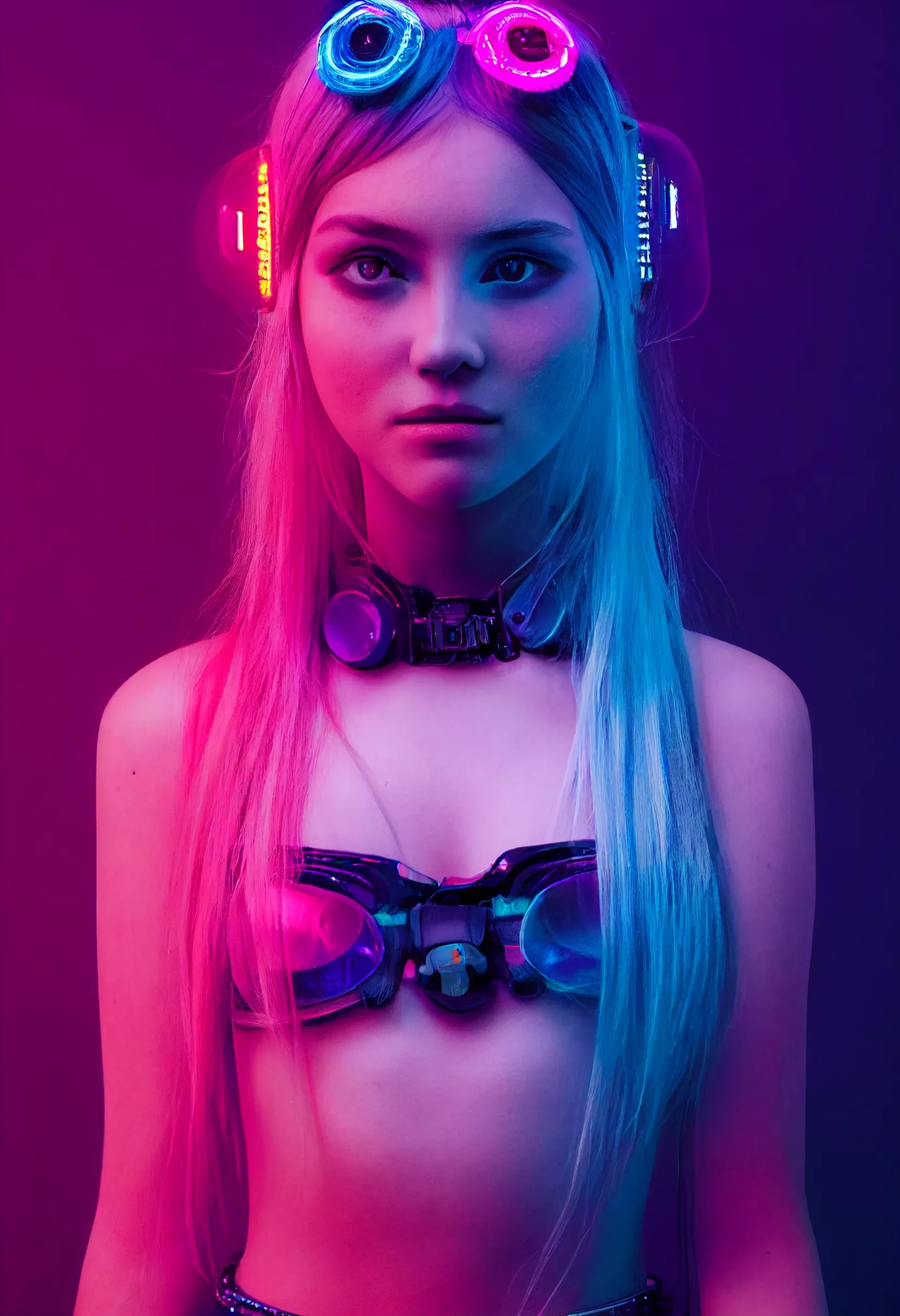 AI-generated Cyberpunk Girl