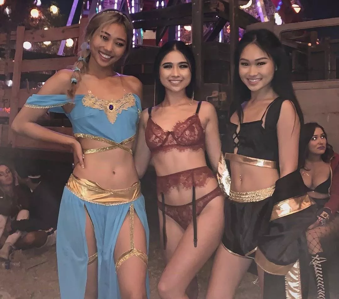 Asian Trio on Halloween