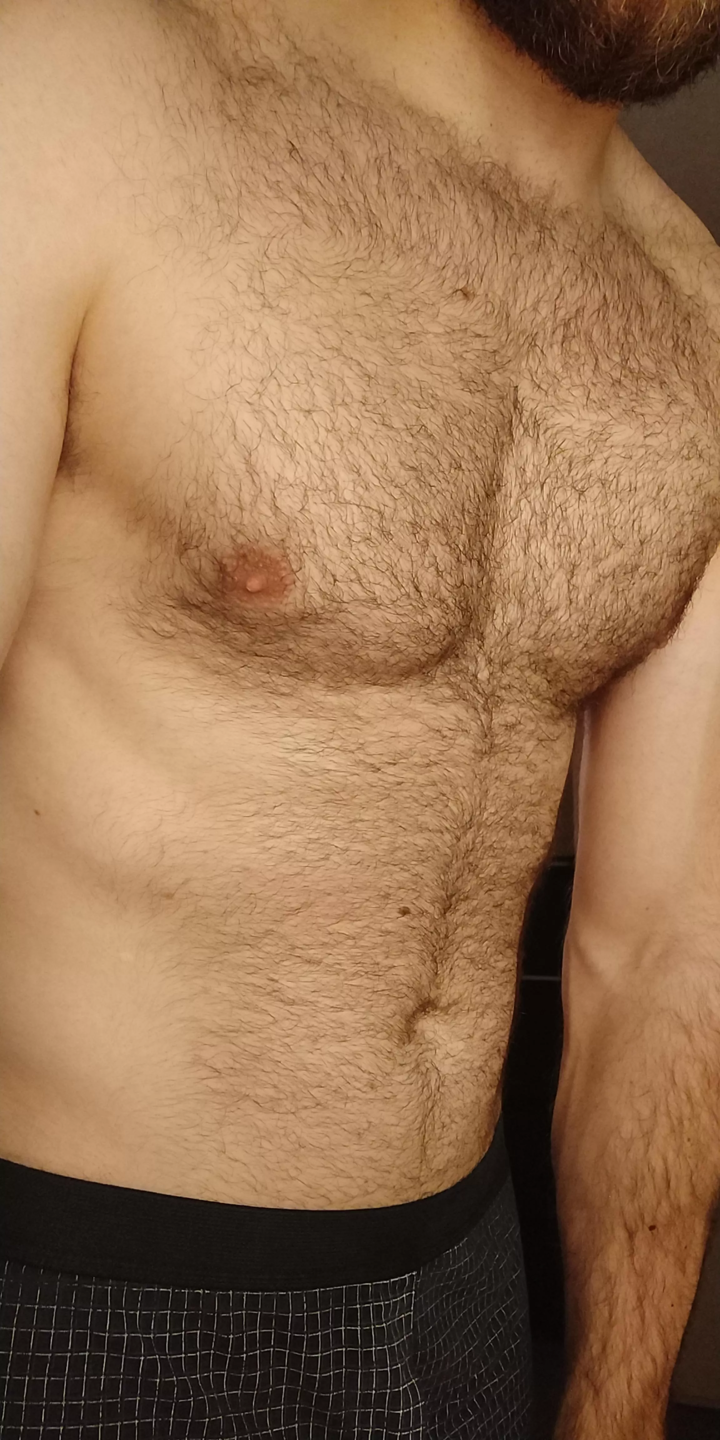 Hairy chest close-up ðŸ‘€