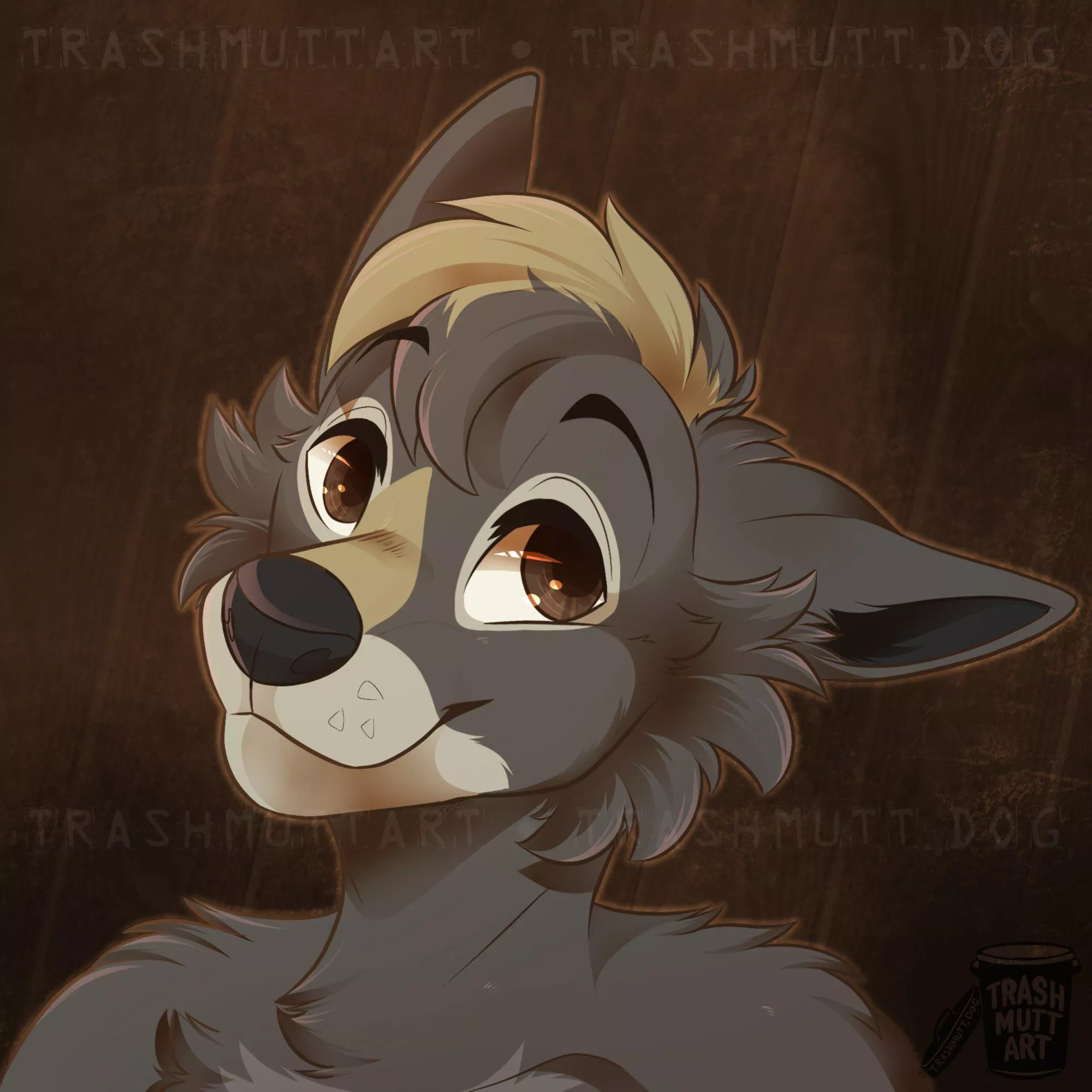 Head Tilt ðŸº (art by me - TrashmuttArt on Twitter)