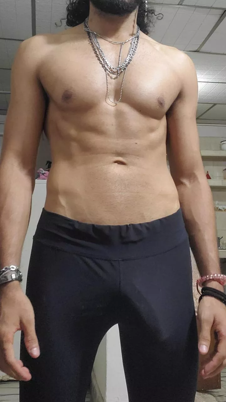 My spandex bulge