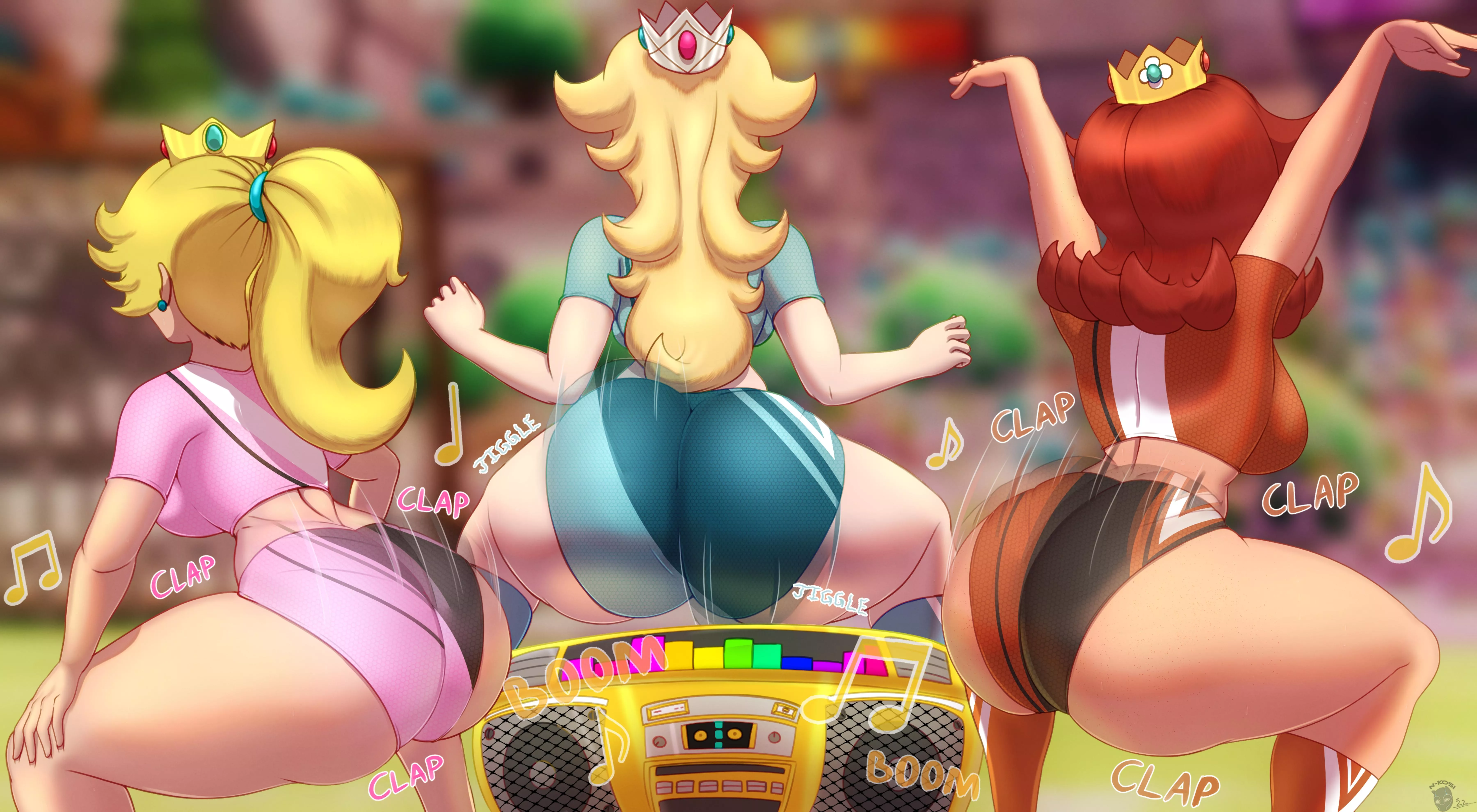 Peach, Rosa, & Daisy VICTORY DANCE (N-Kosi)