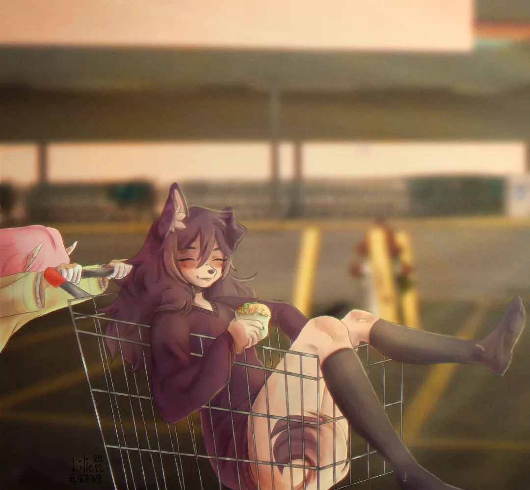 Silly shopping cart rides [Art by me]