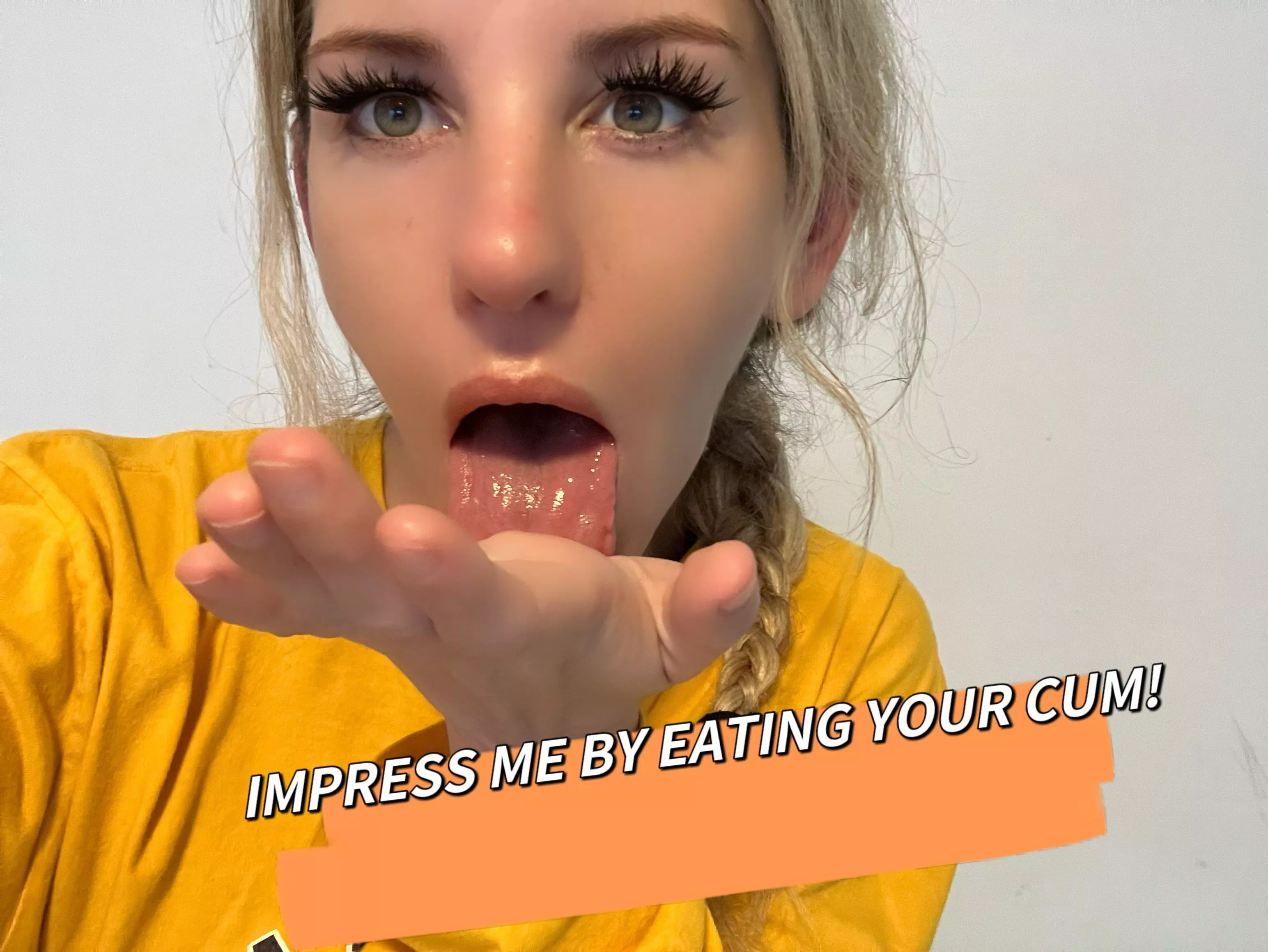 The only way to impress goddess is by eating your entire load