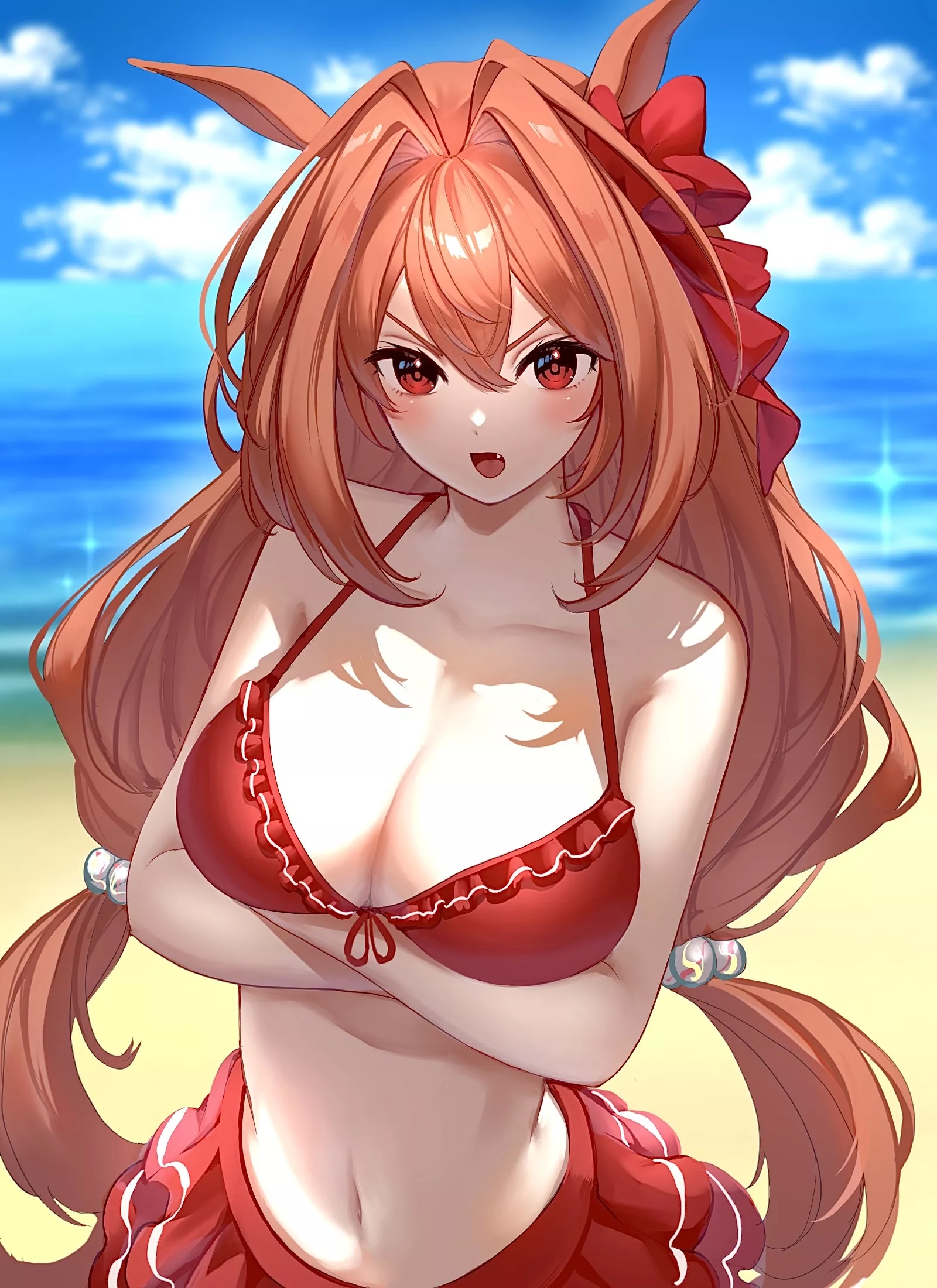 Daiwa Scarlet Catches You Staring Beachside (Iwashi 111 ) [UmaMusume]