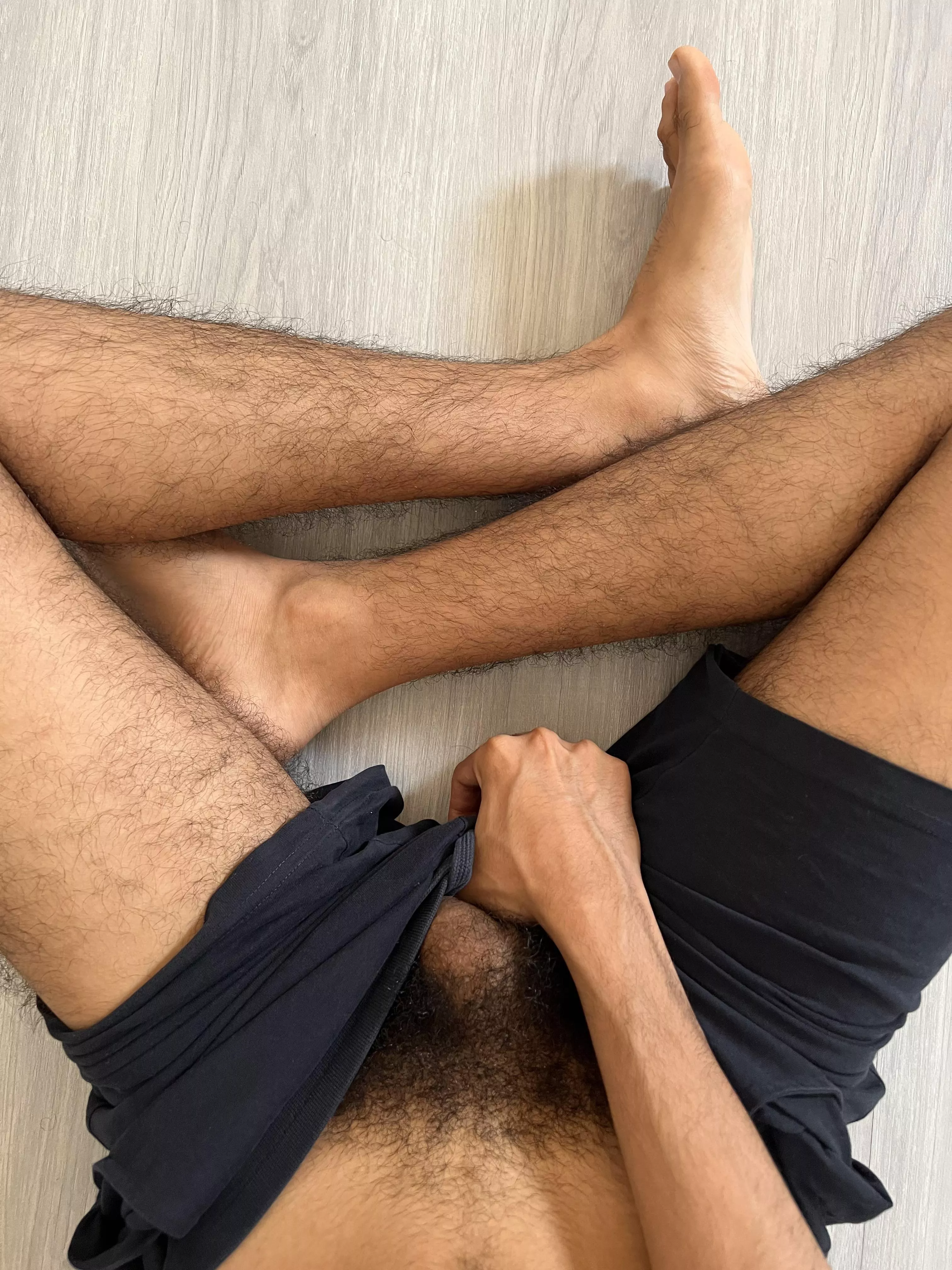 Hairy crotch, thighs, and legs ;)