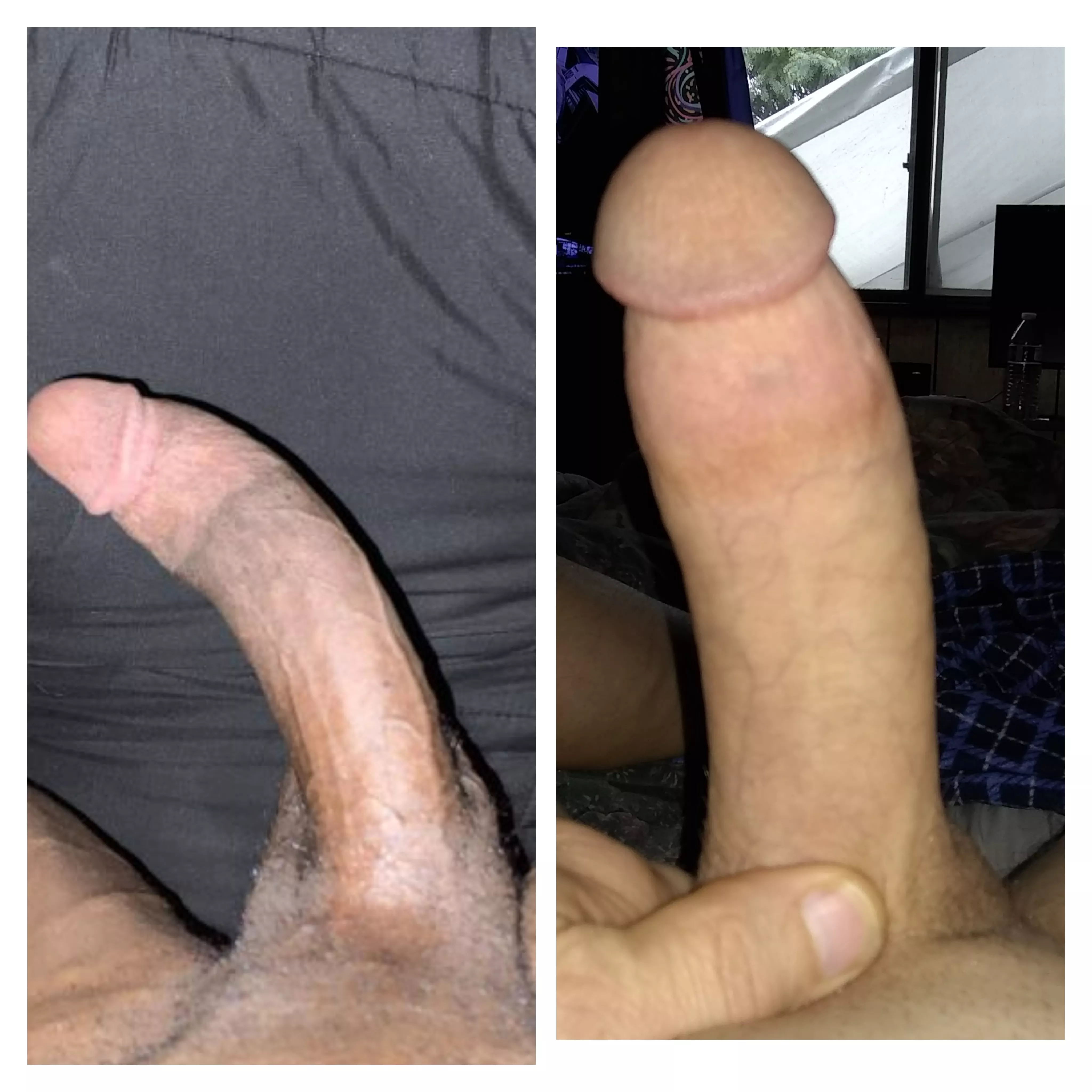 u/freebandz04 's pathetic skinny bent twizzel stick on the left, fat bwc on the right. which do you vote for?