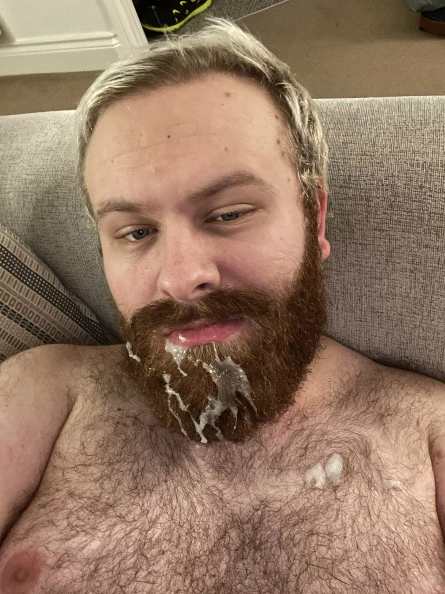 Love my cum filled beard