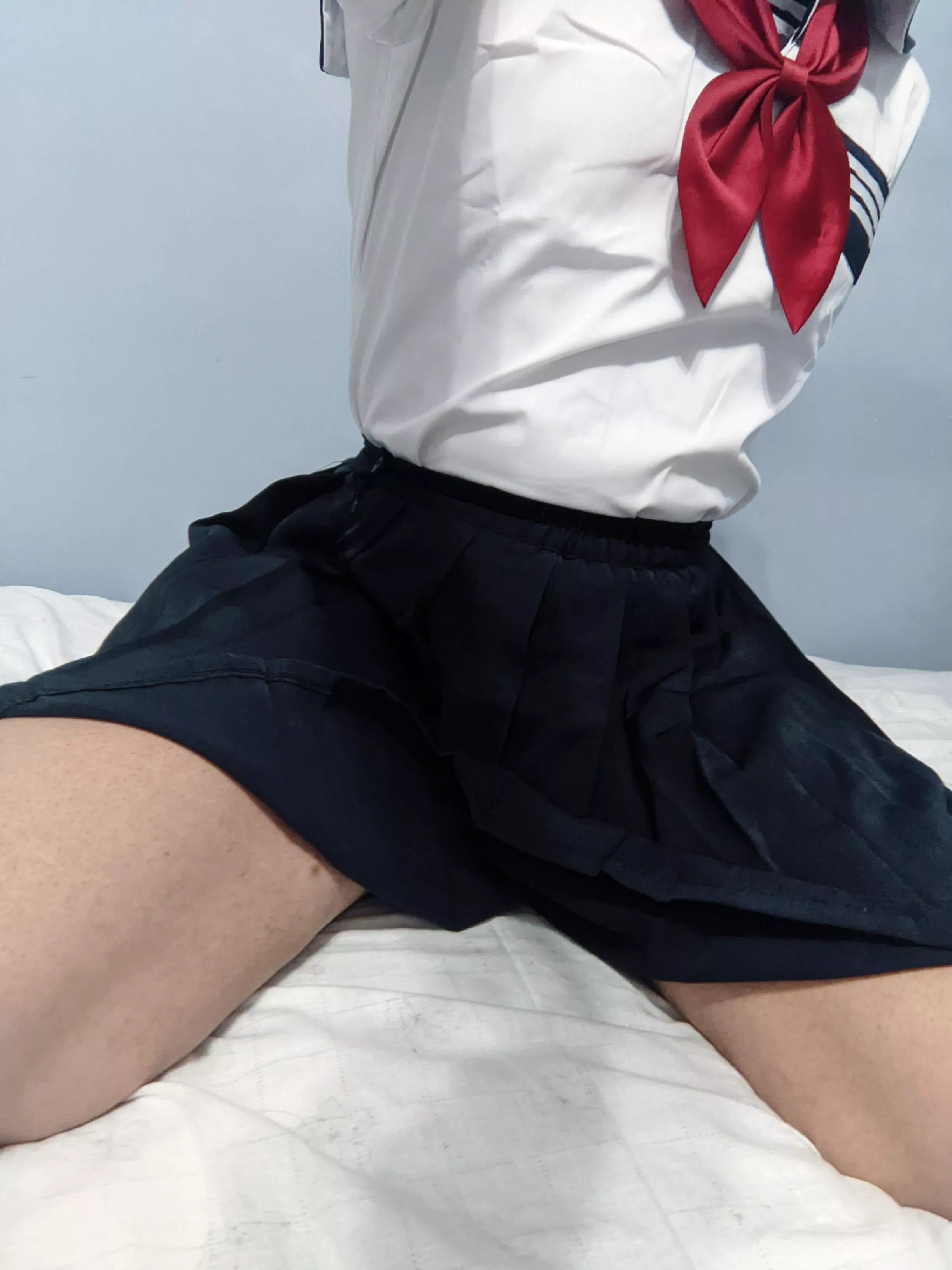 Loving this schoolgirl costume so much