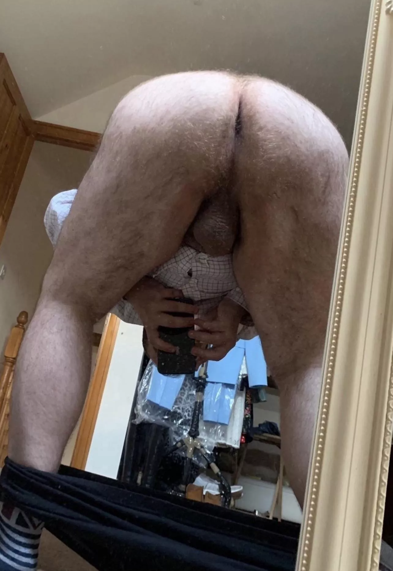 Not much of a bottom but I hope you guys appreciate my hairy bum.