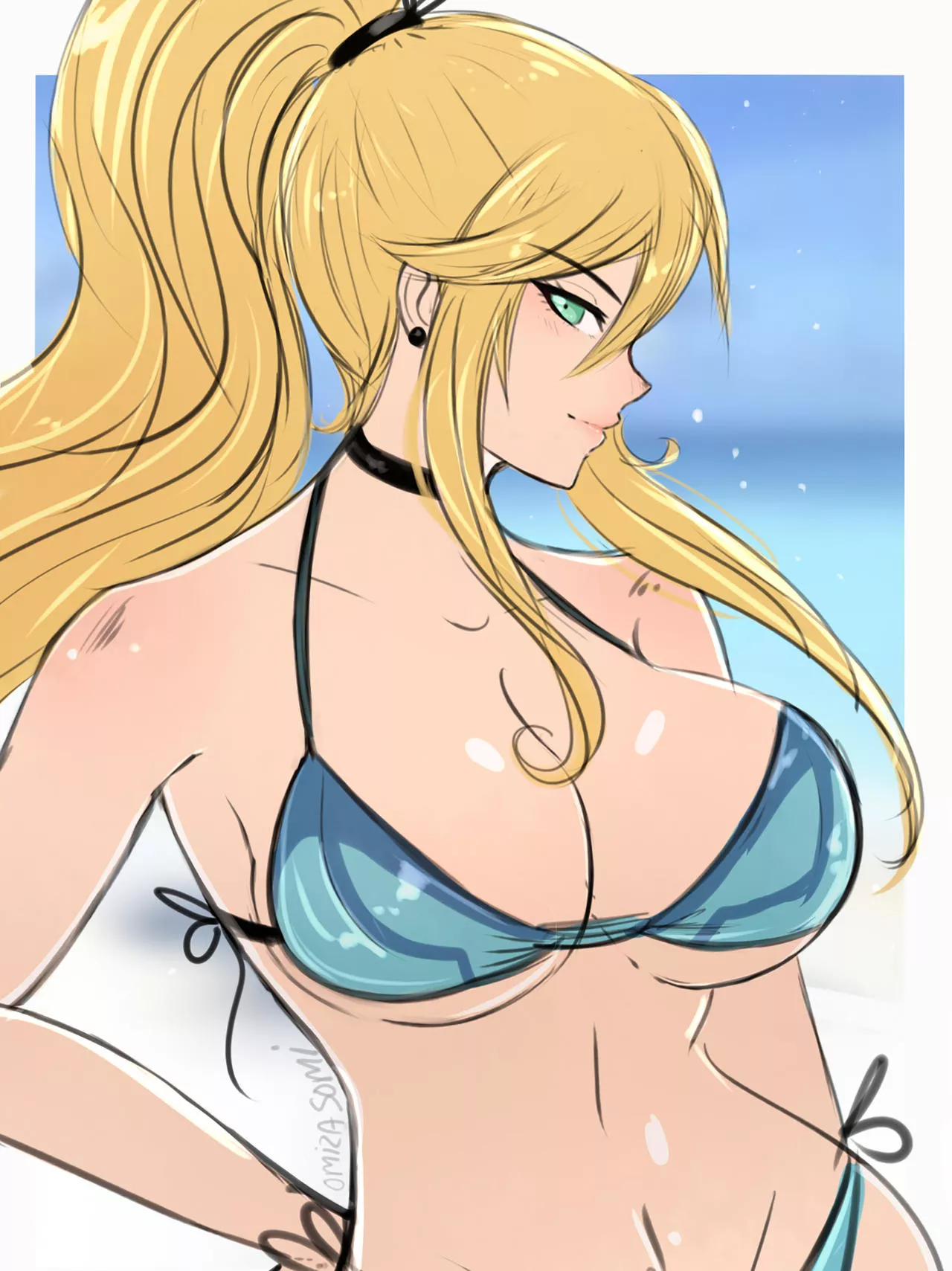 SAMUS BIKINI BOOBS [Omiza-Zu on DeviantArt]