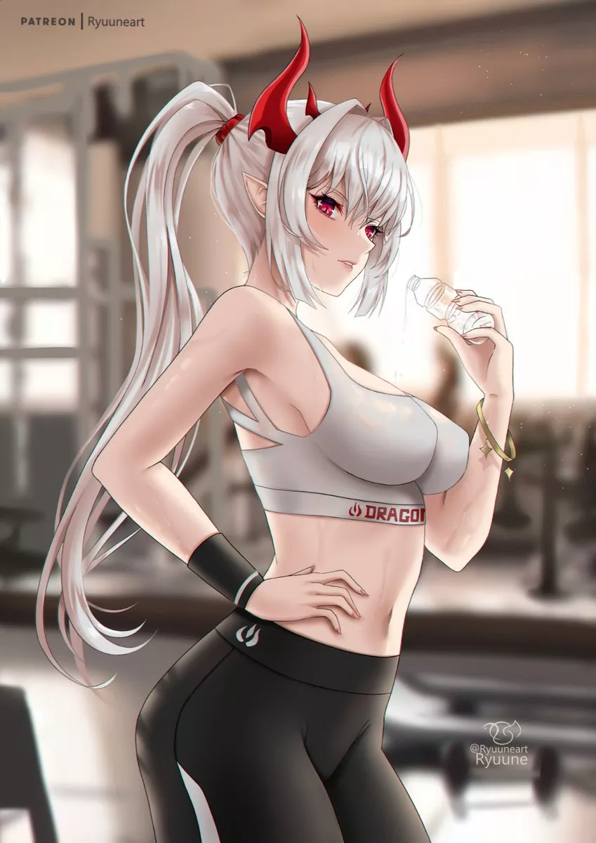 Eirwen At Gym (Ryuuneart) [Original]