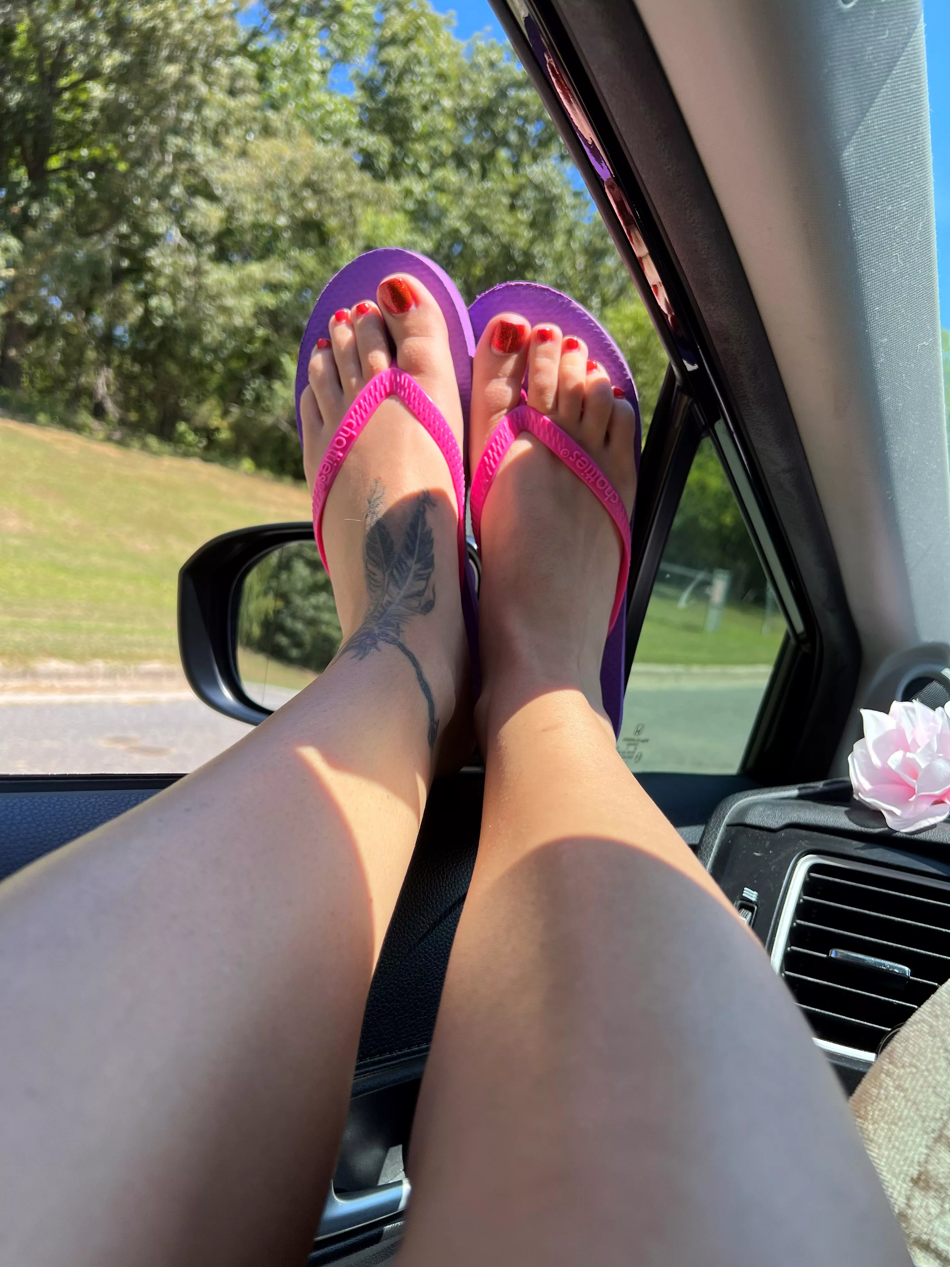 Giving my feet some sun