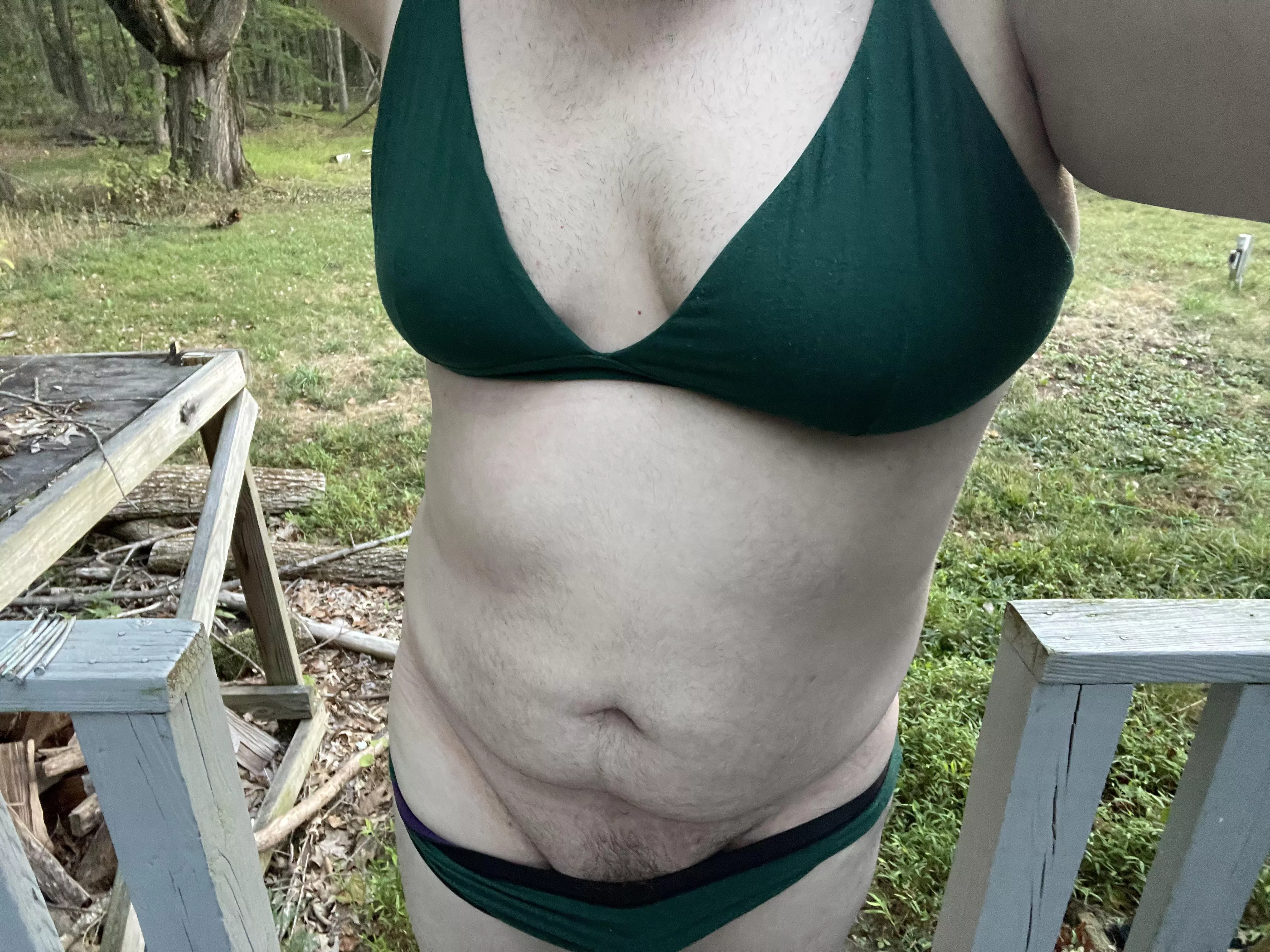 Green matches the outdoors?