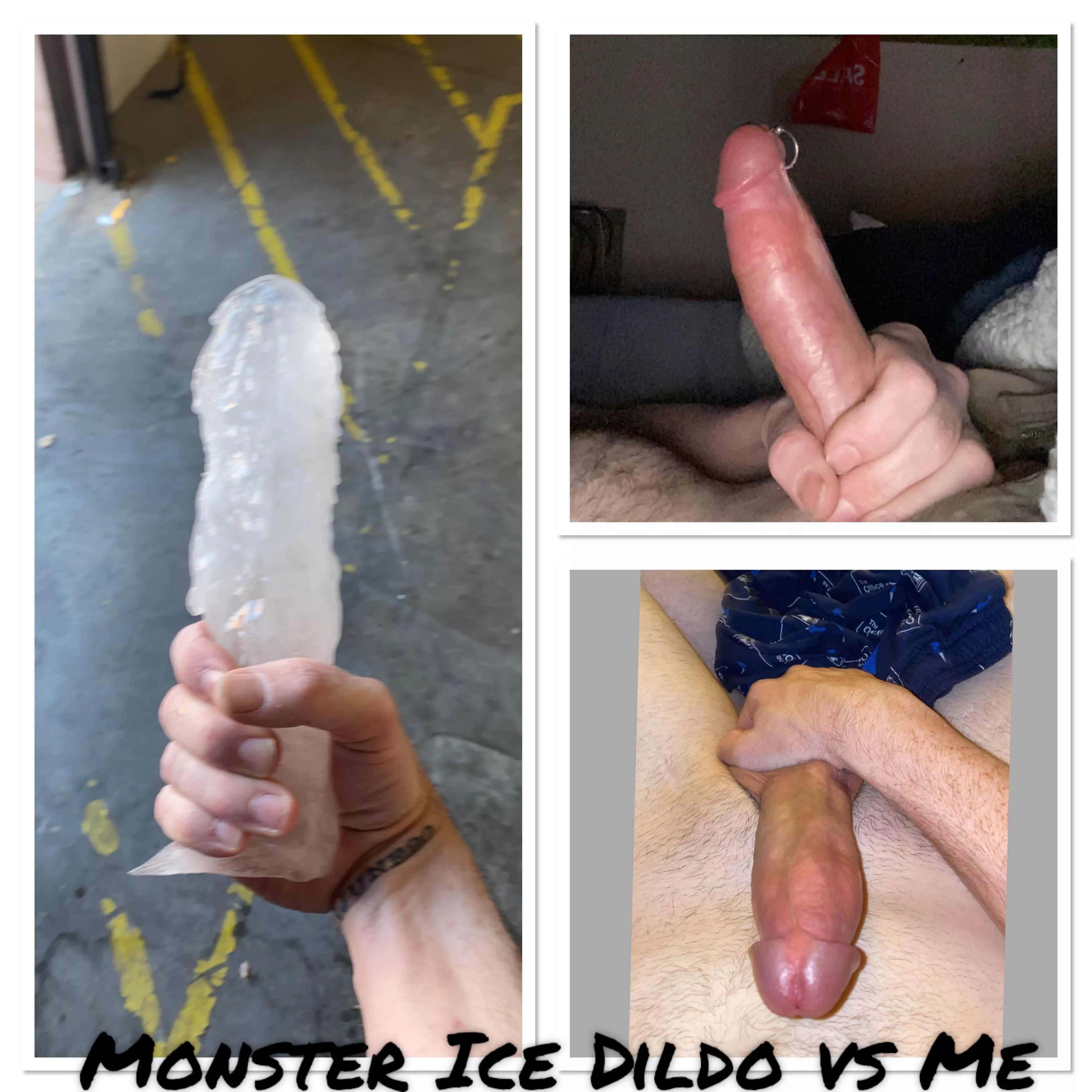 Ice dildo vs me