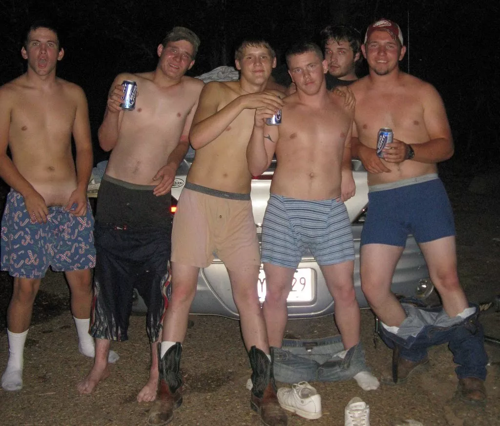 Pants down and beers out