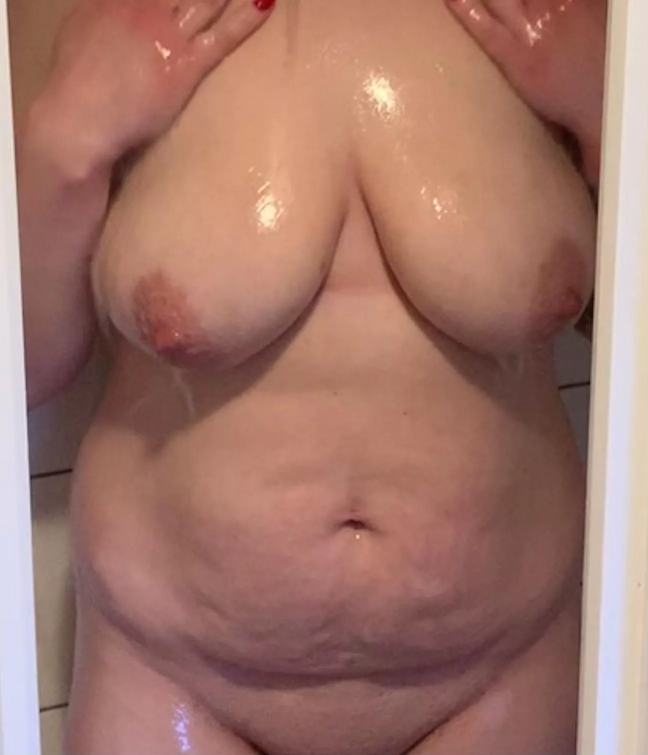 Saggy and chubby in the shower. What are you think?