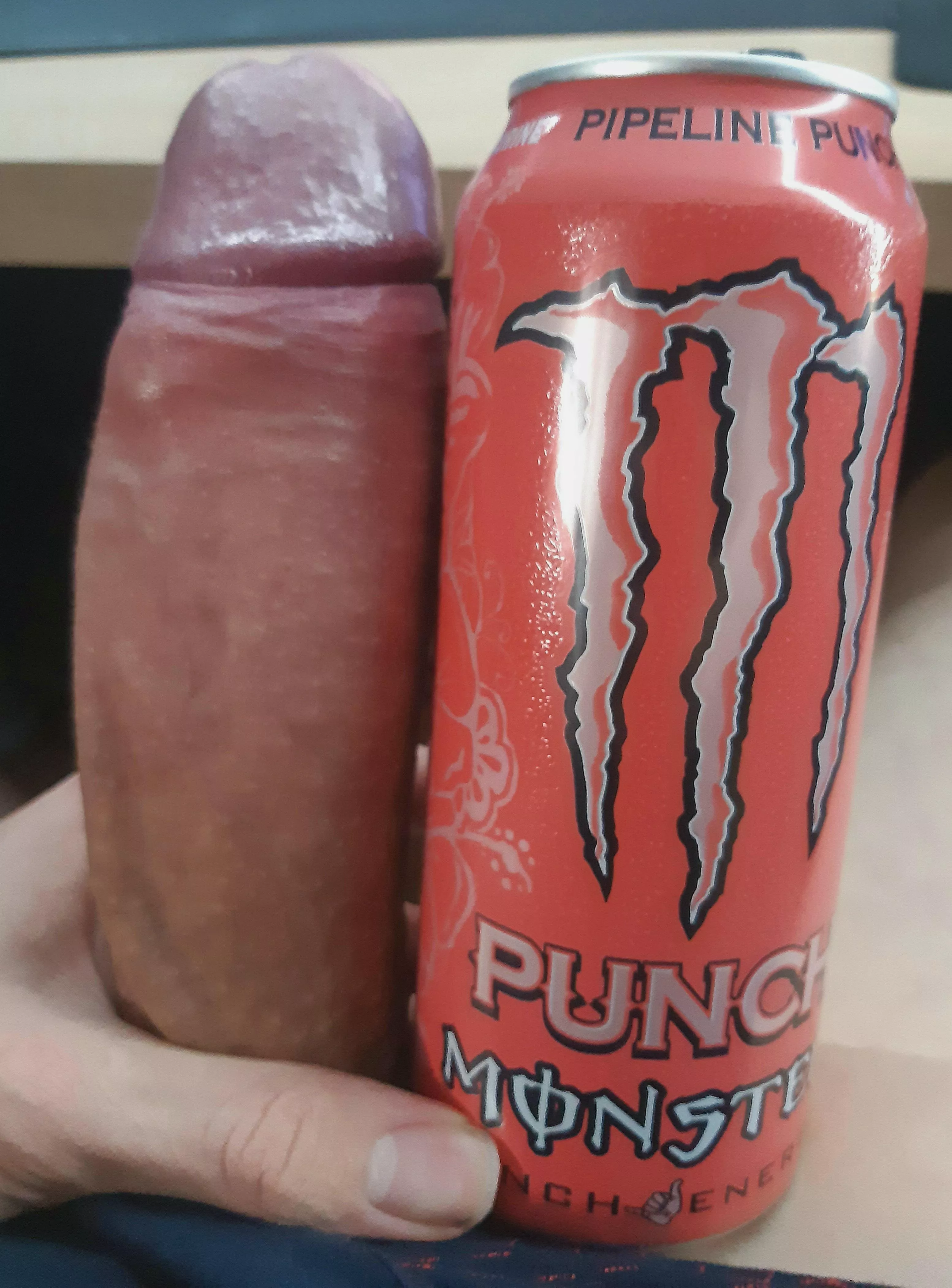 with a monster can