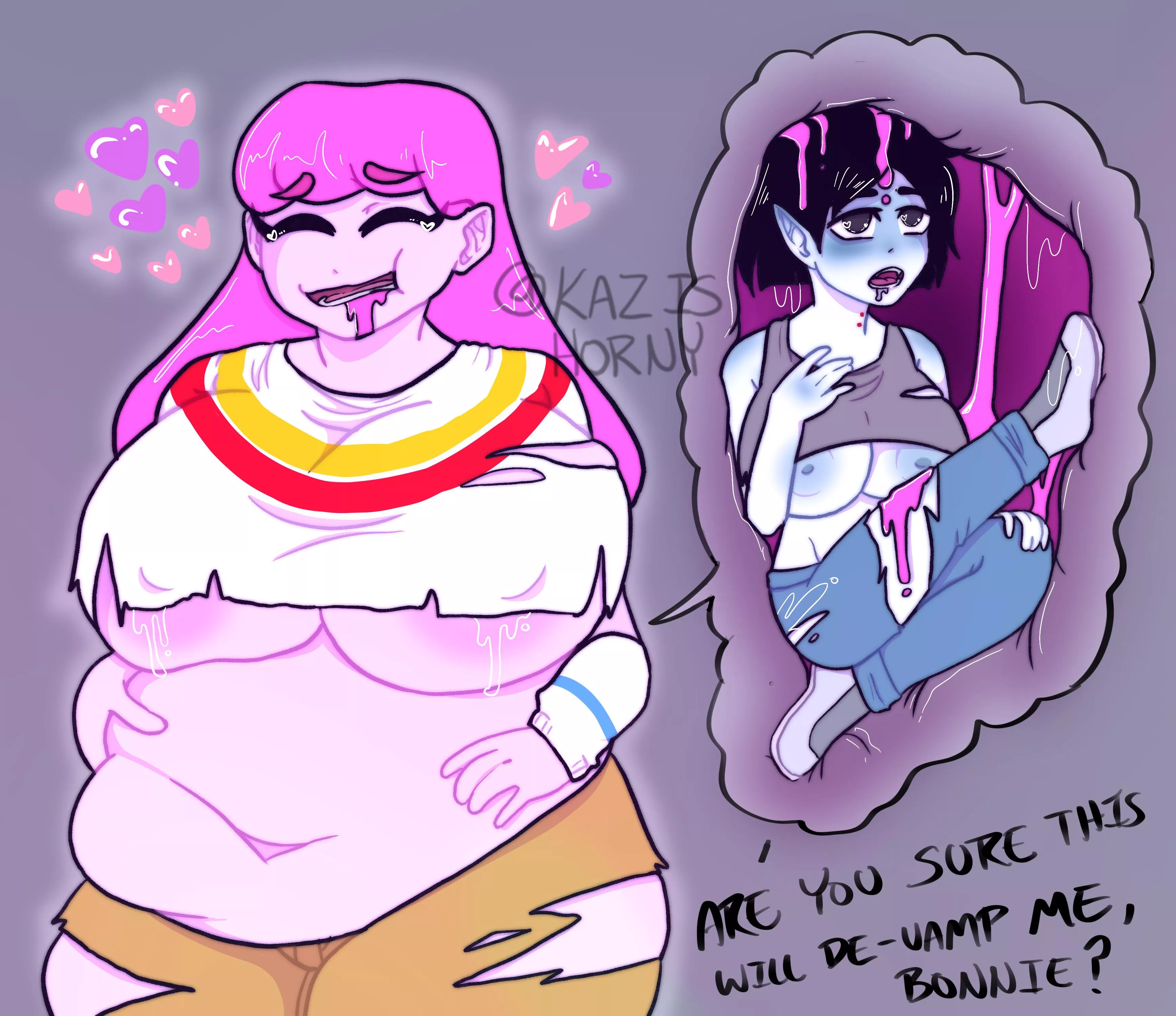 {Image} Adventure Time Bubble Stakes Vore (OC @Kazishorny on Twitter) 🍬