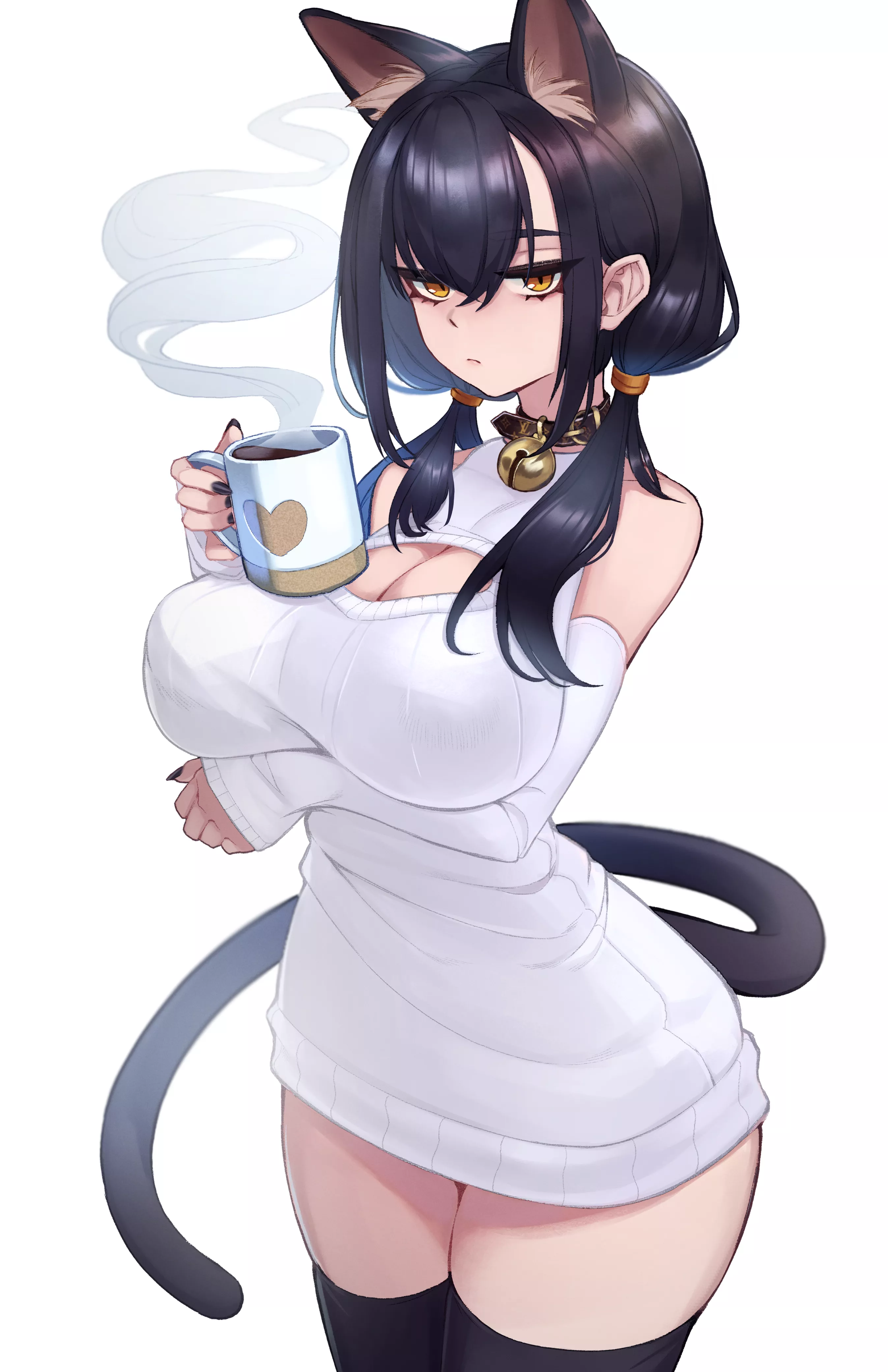 Kitty needs her coffee