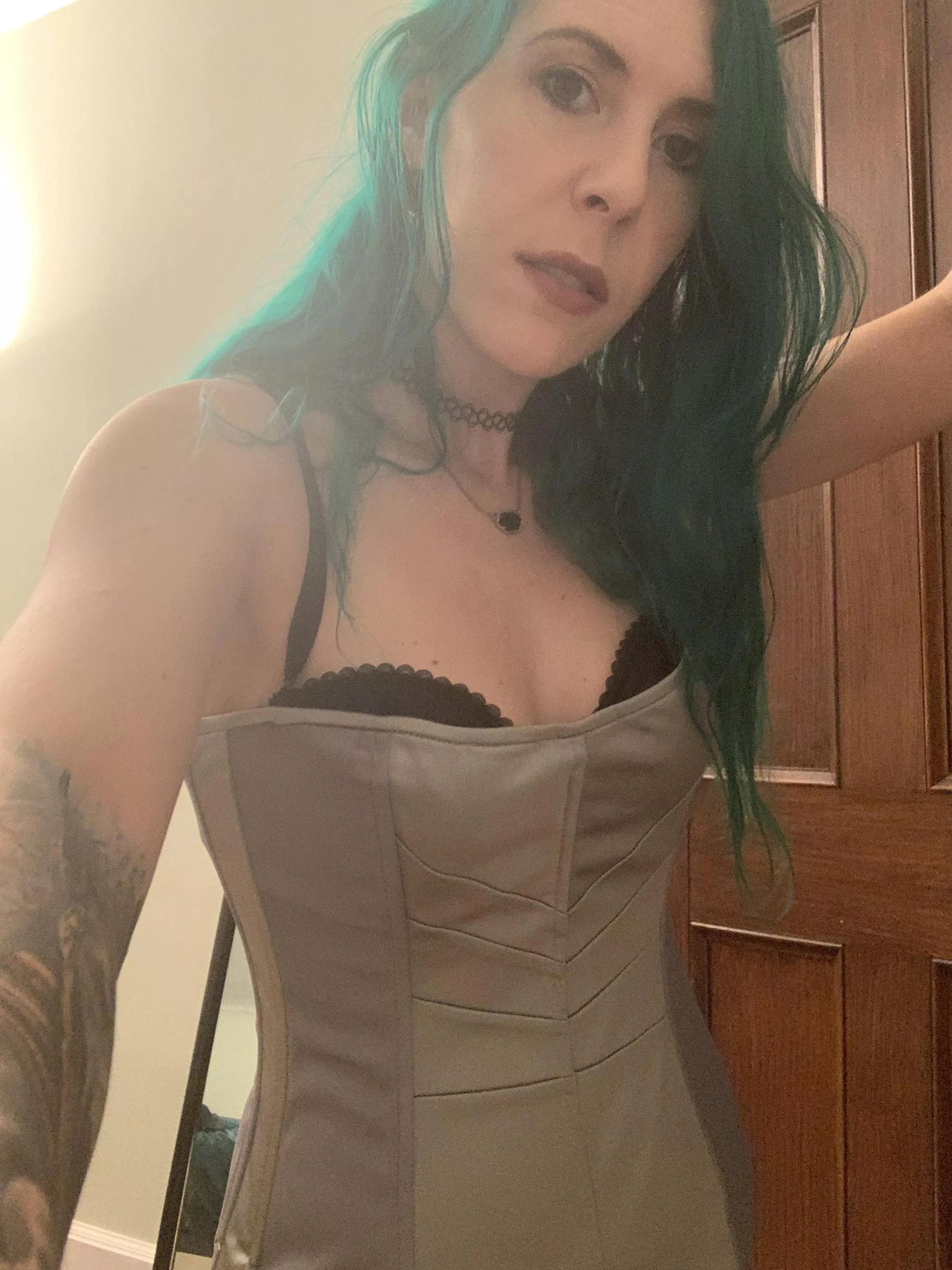 Punk in a lingerie dress