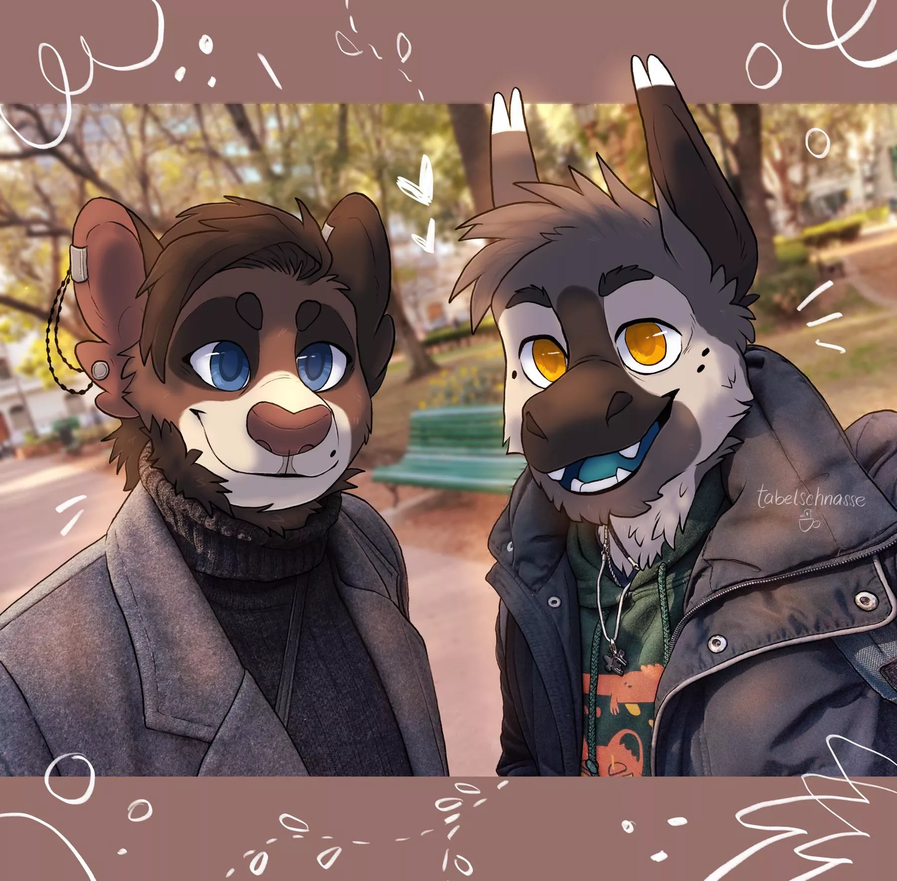 selfie drawover! we met irl again after 3 years :â€™)