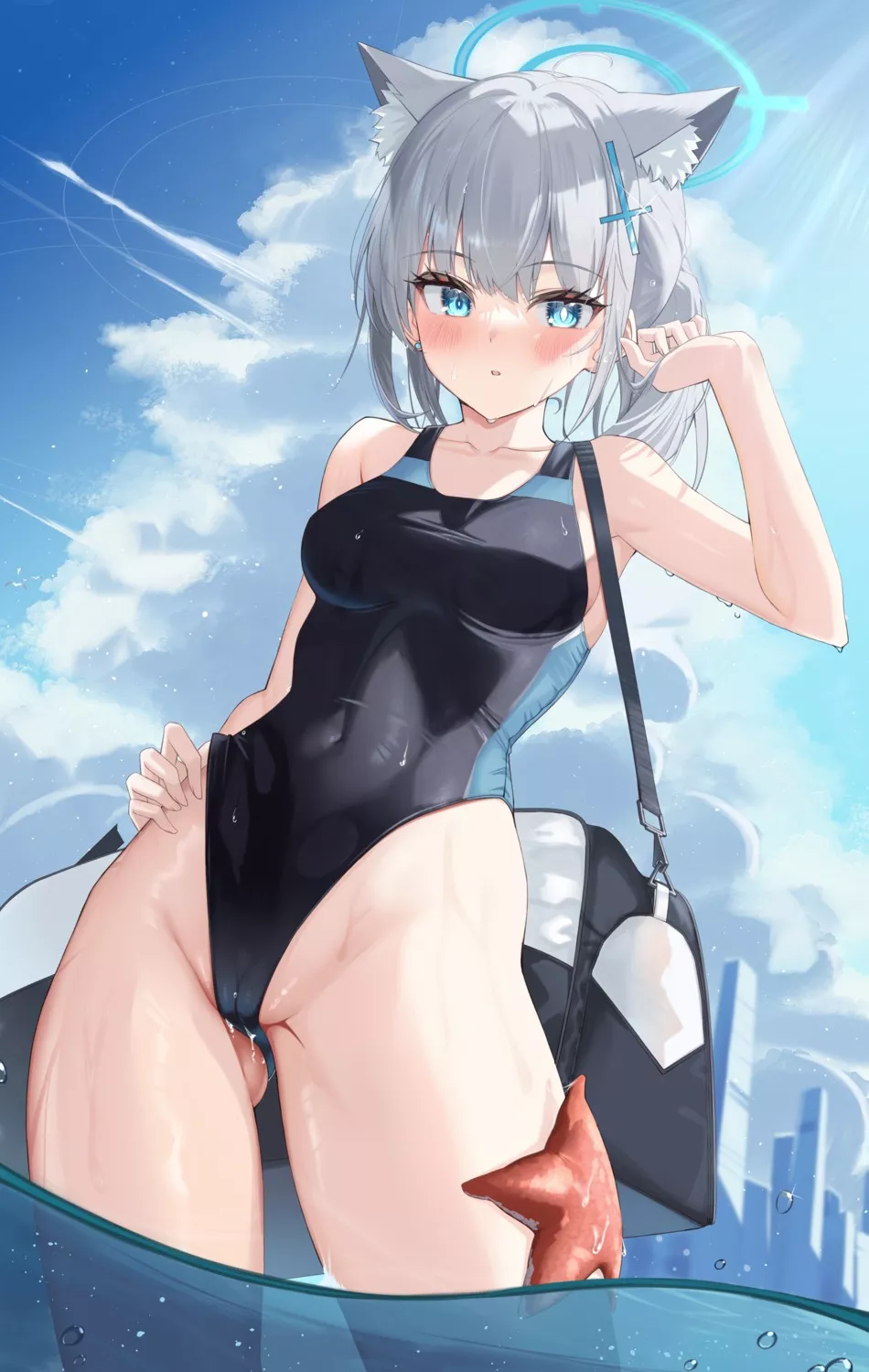 Wet neko and not from the water