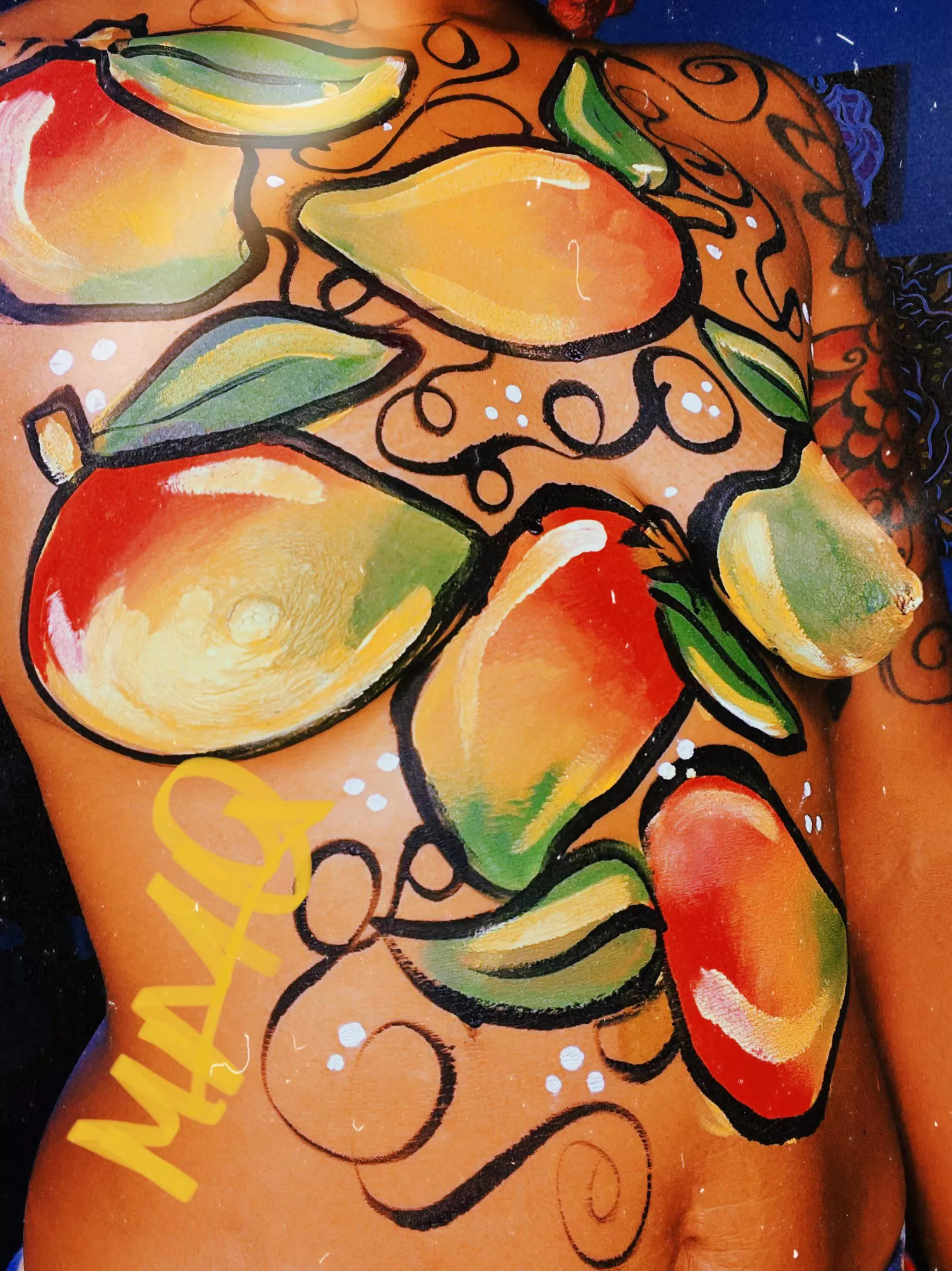 Let that mango (self bodypaint)