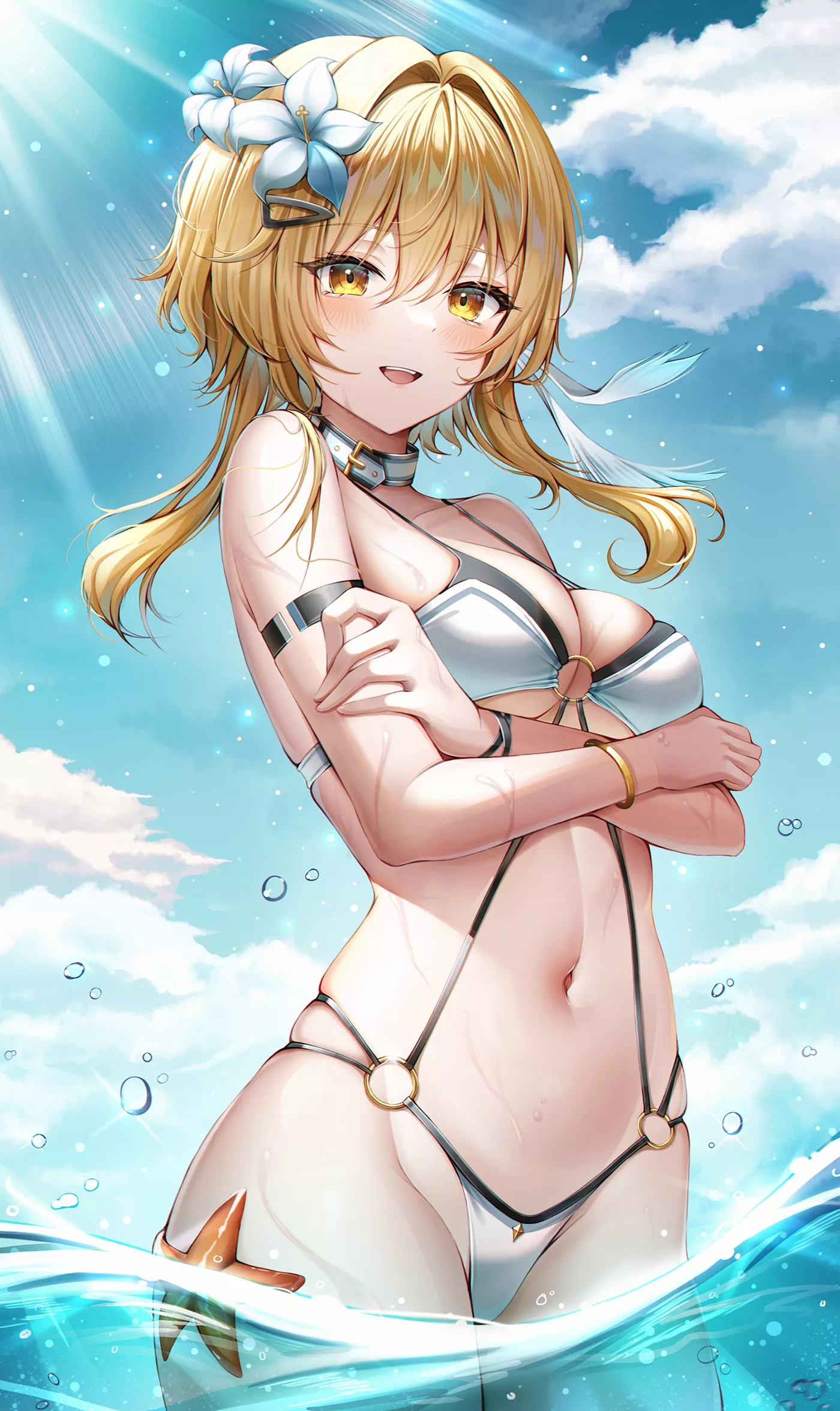 Lumine at the Beach [Genshin Impact]