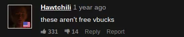 No Free Vbuck