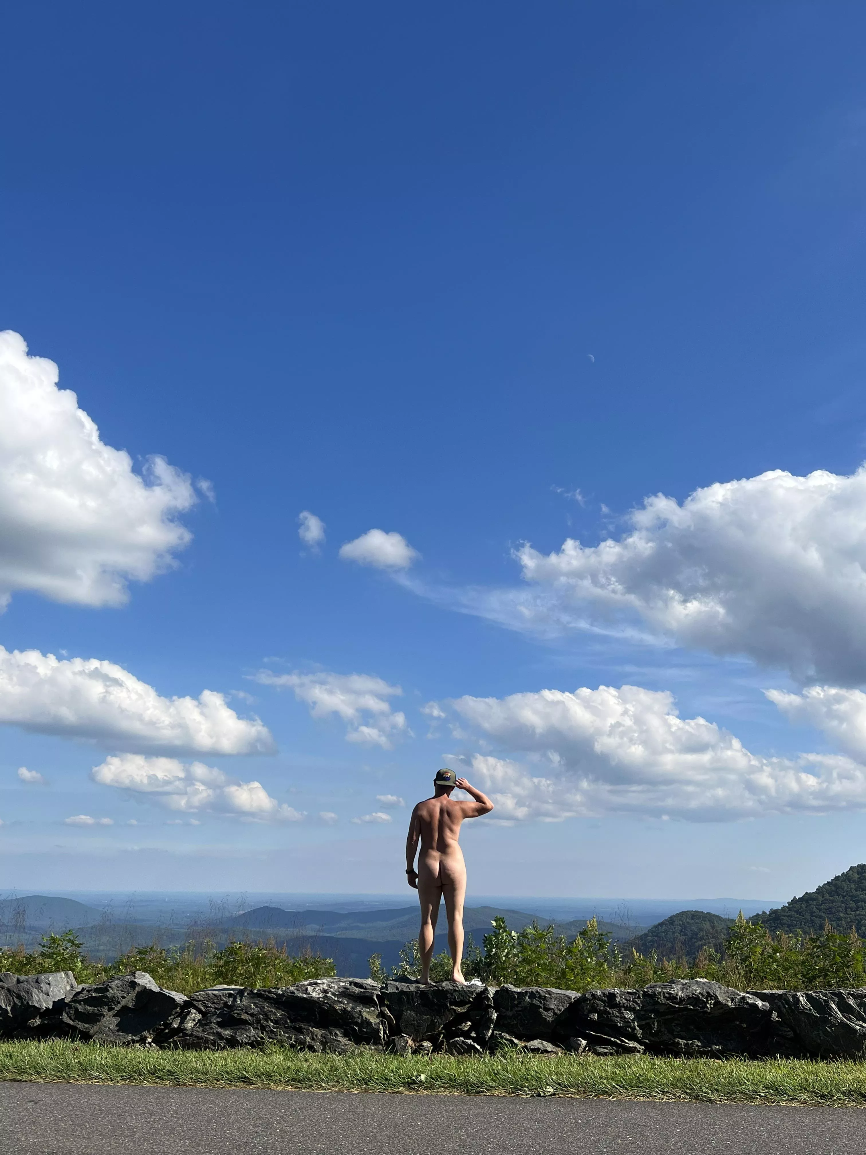 Nude at the top of the world!