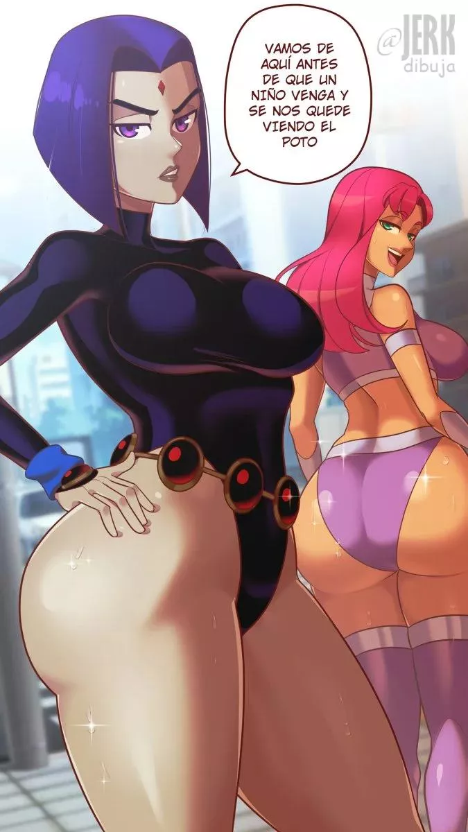 raven and starfire (jerk dibuja) [teen titans]